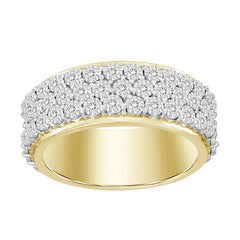 MEN'S BAND 1.00CT ROUND DIAMOND 10K YELLOW GOLD