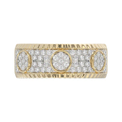 MEN'S RING 0.75CT ROUND DIAMOND 10K YELLOW GOLD