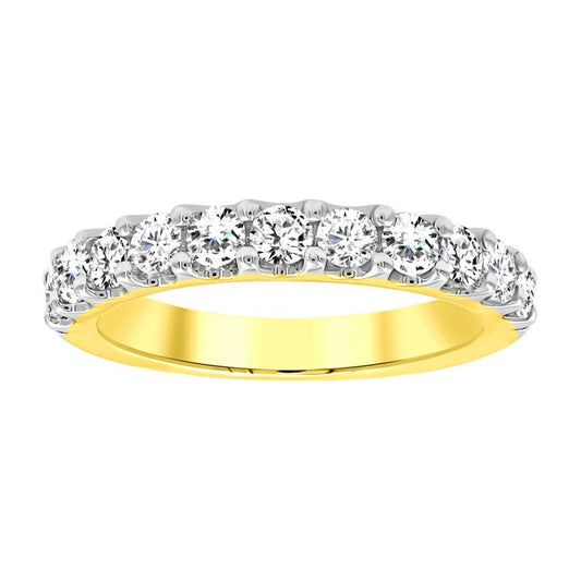 LADIES BAND 1.00CT ROUND DIAMOND 14K YELLOW GOLD (SI QUALITY)