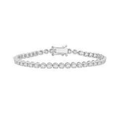 LADIES BRACELET 2.00CT ROUND DIAMOND 14K WHITE GOLD (SI QUALITY)