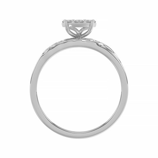 LADIES TRIO SET 0.33CT ROUND DIAMOND 10K WHITE GOLD