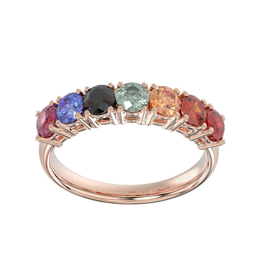 LADIES RING 1.55CT ROUND DIAMOND 14K ROSE GOLD (CENTER STONE MIX-1.55CT)