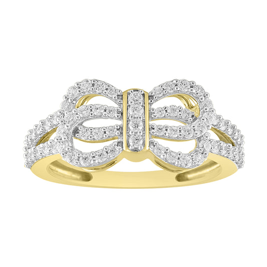 LADIES RING 0.50CT ROUND DIAMOND 14K YELLOW GOLD