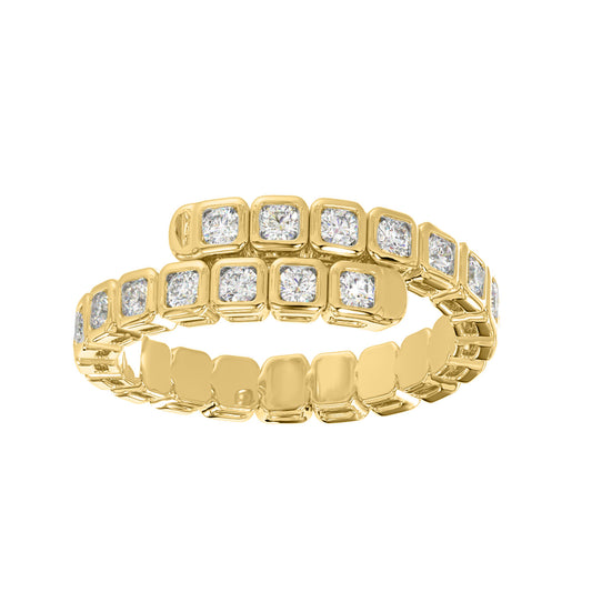 LADIES BAND 0.85CT ROUND DIAMOND 14K YELLOW GOLD