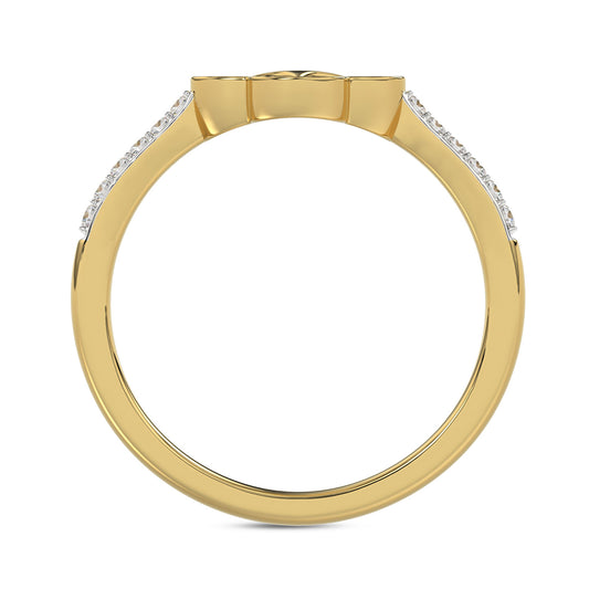 LADIES RING 0.25CT ROUND DIAMOND 10K YELLOW GOLD