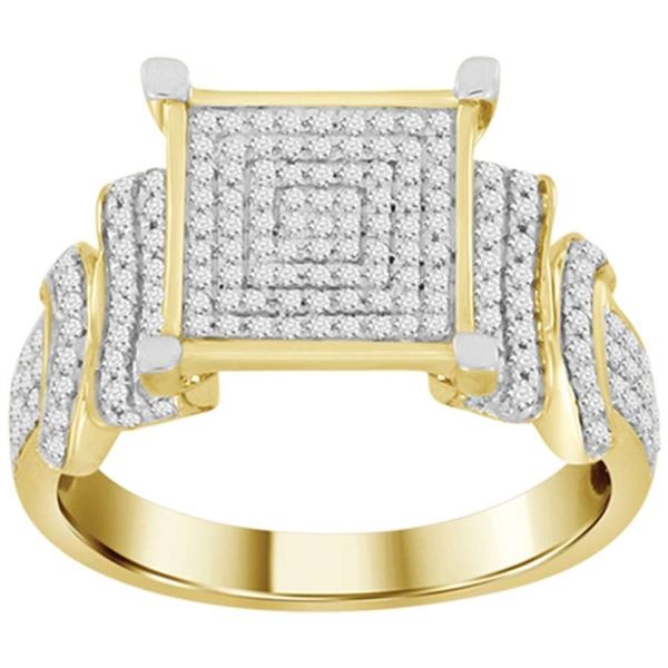 LADIES RING 3/4 CT ROUND DIAMOND 10K YELLOW GOLD