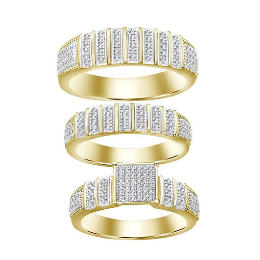 Opal, Diamond & Blue Topaz Elsa Trio Ring Set in Sterling Silver & 10K Rose  Gold | Helzberg Diamonds