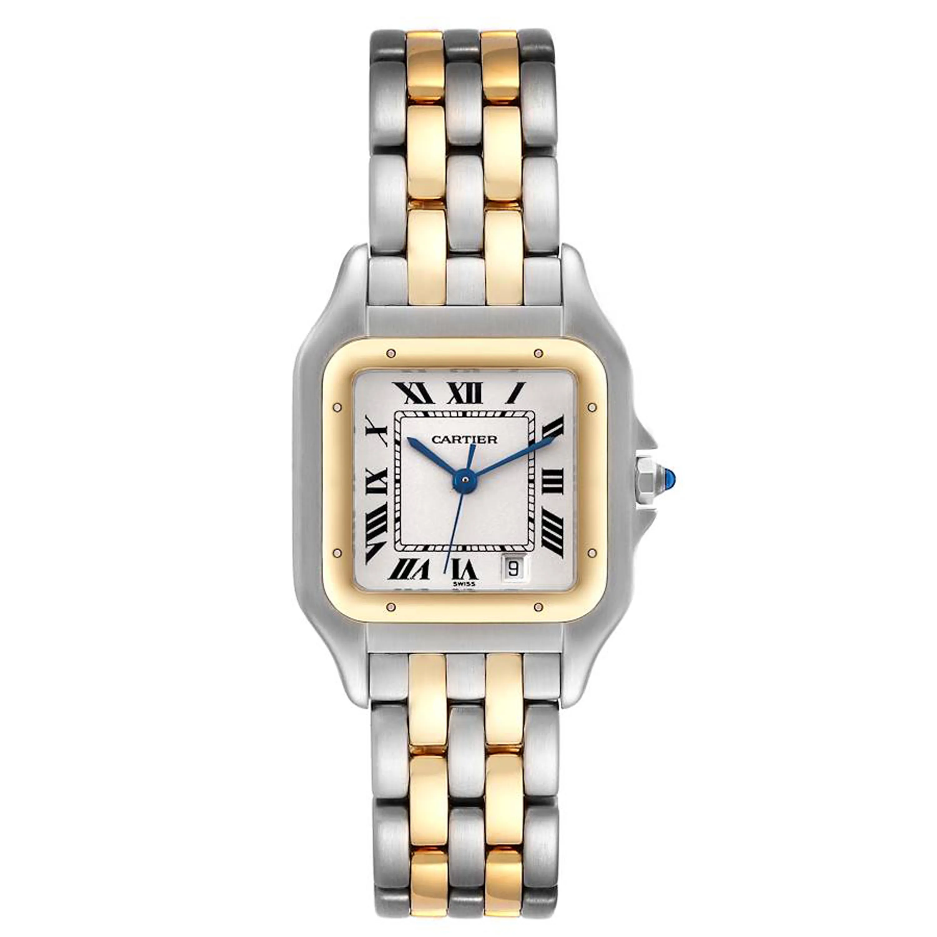 Cartier Panthere Large White Roman Dial On 5 Row Links