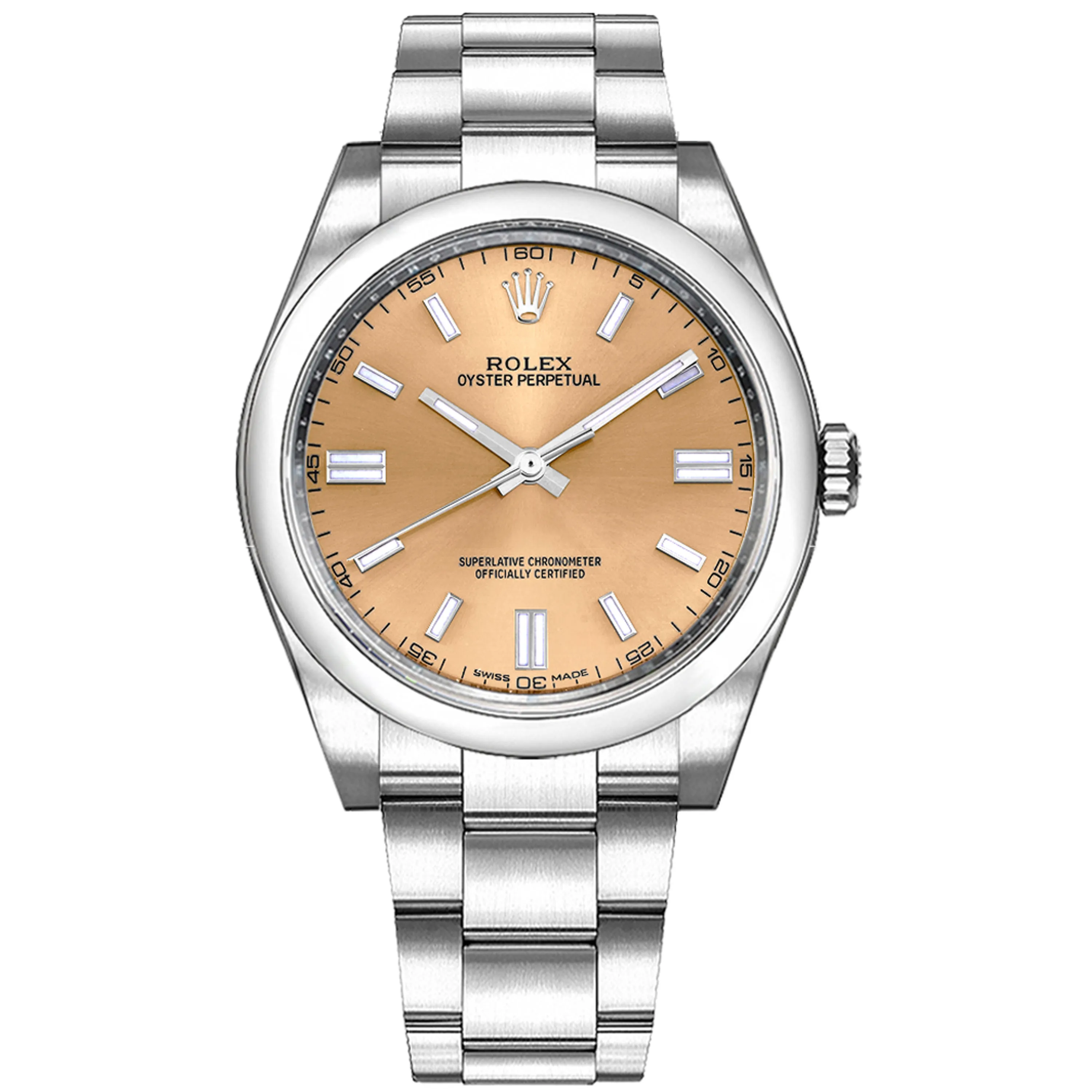 Rolex Oyster Perpetual White Grape Dial On Oyster
