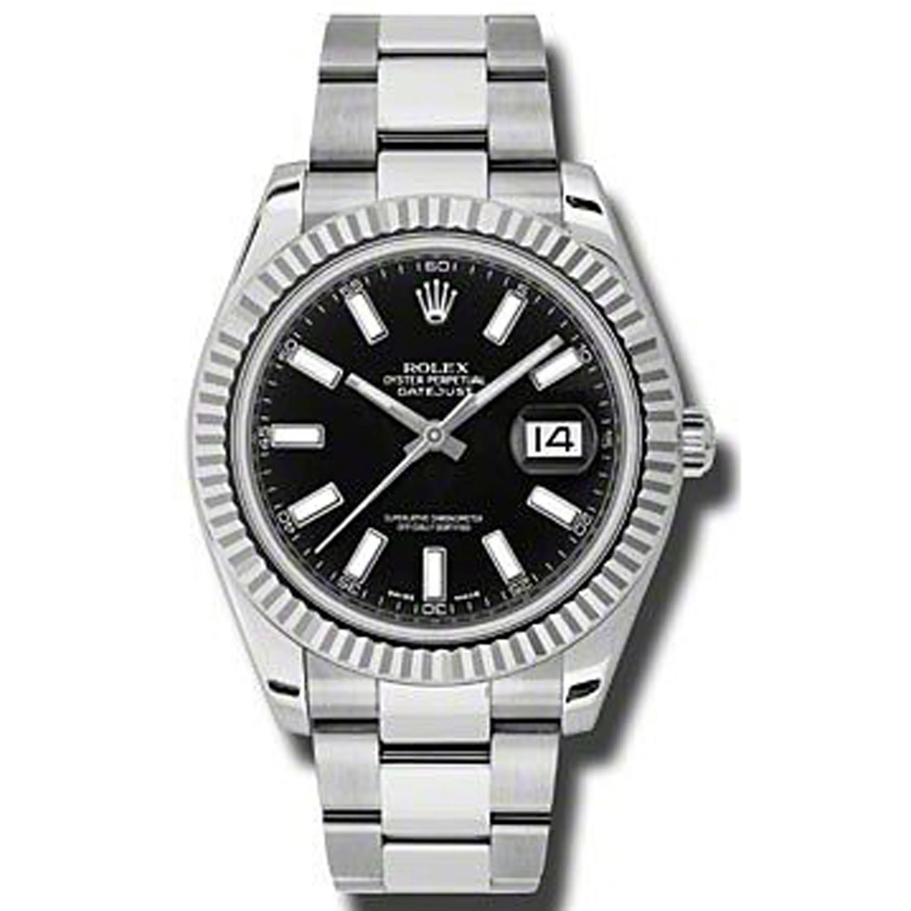 Rolex Datejust II Black Stick Dial on Oyster Ref 116334