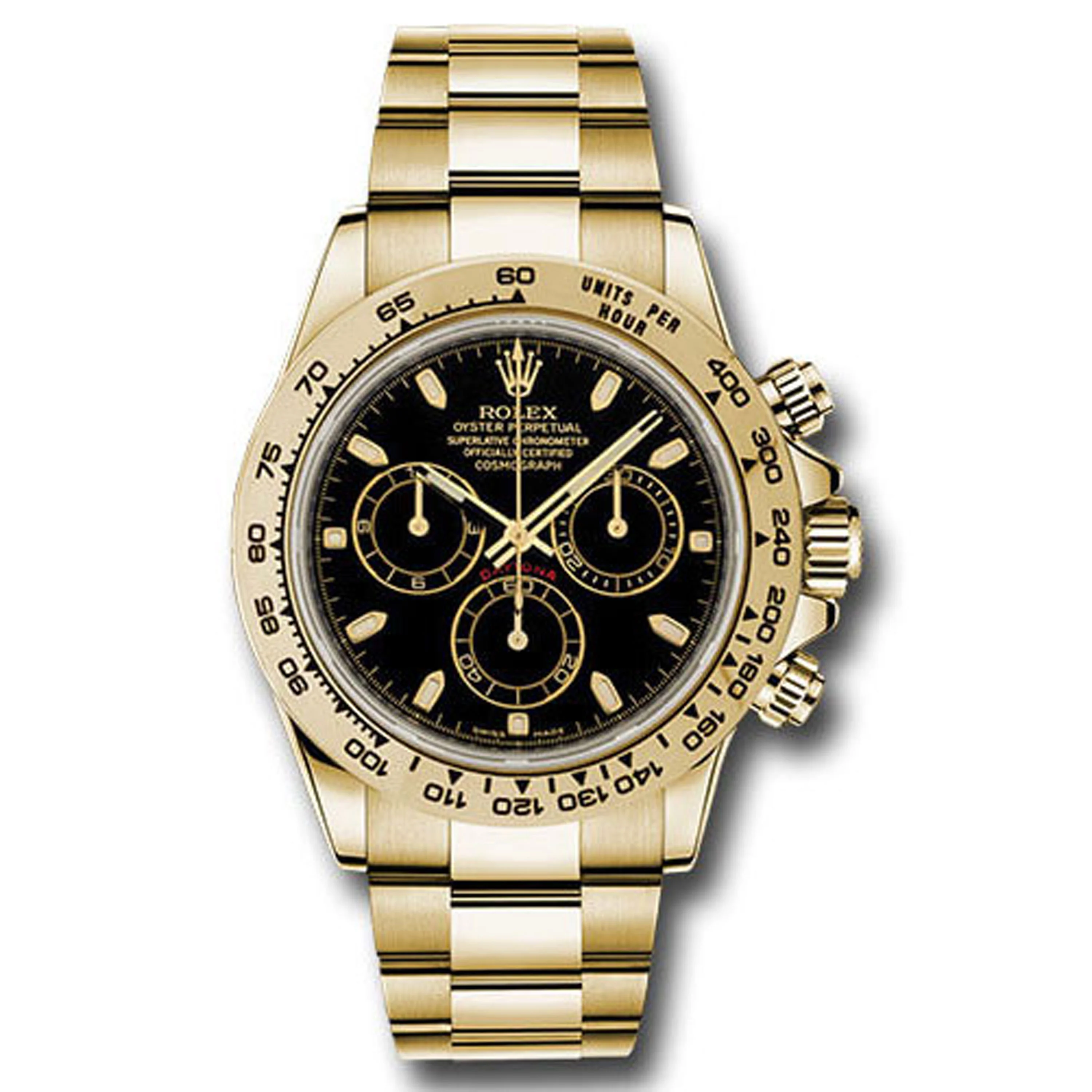 Rolex Daytona Black Index Dial on Oyster Ref 116508 with New Style Card White 2016