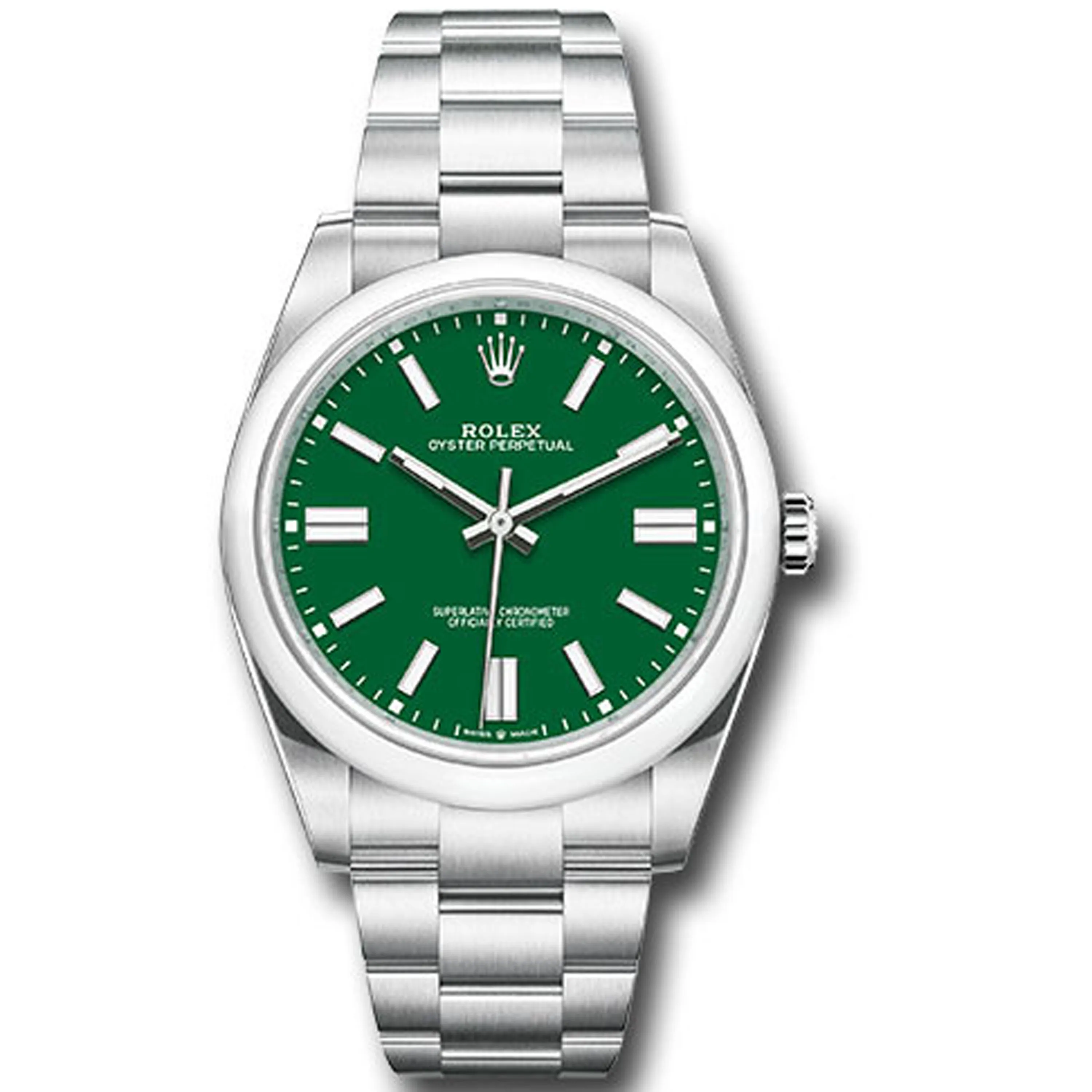 Rolex Oyster Perpetual Green Index Dial On Oyster