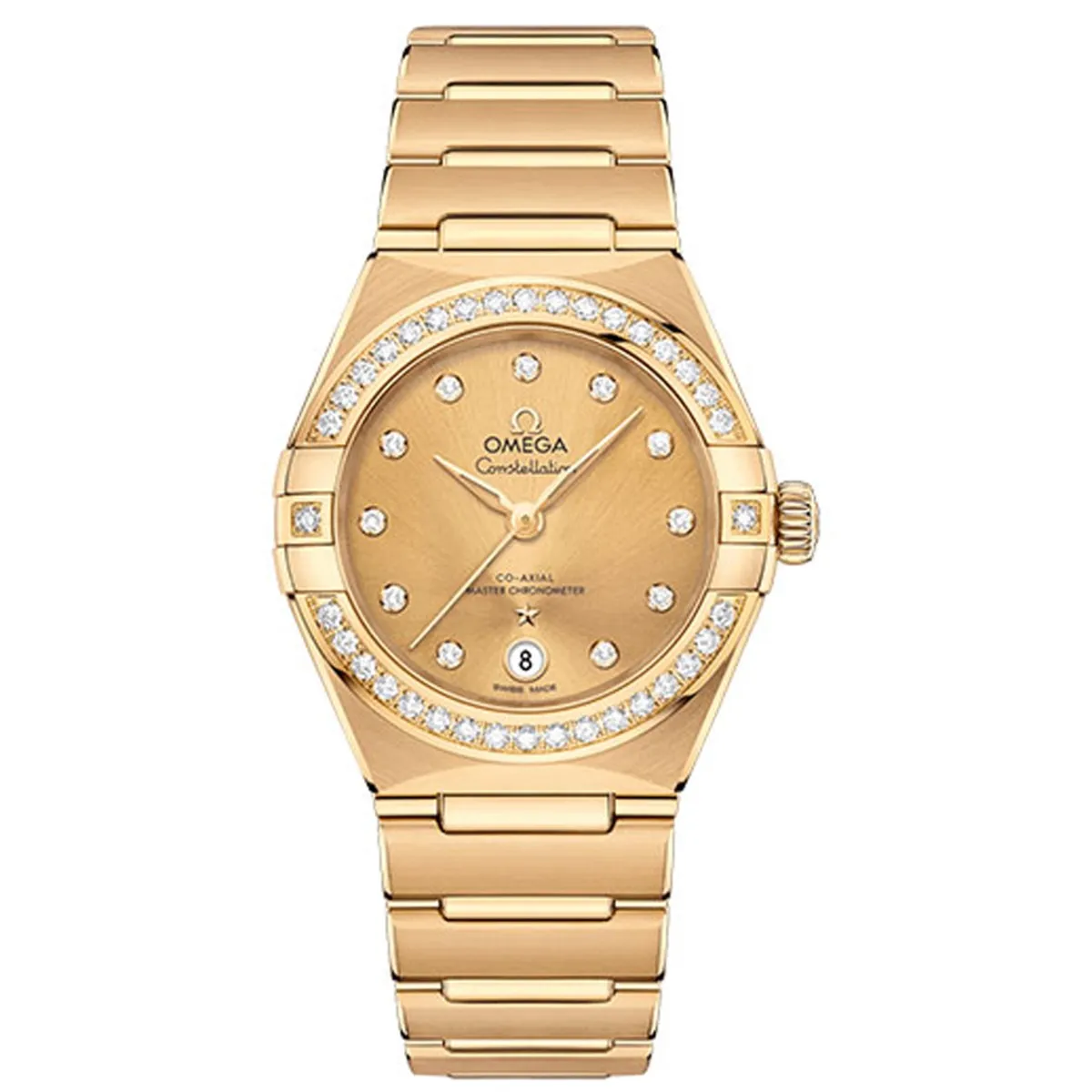 Omega Constellation Champagne Diamond Dial On Bracelet