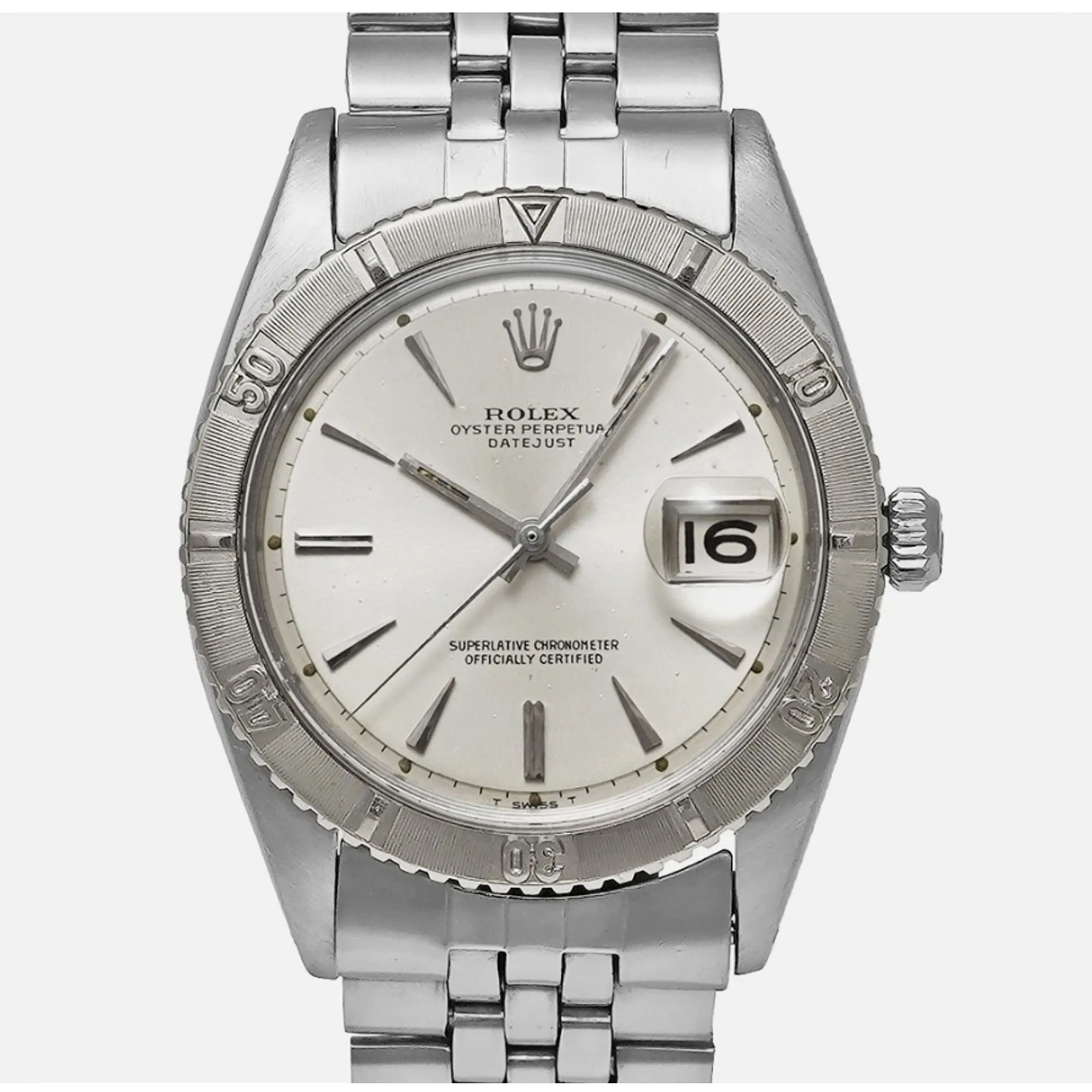 Rolex Datejust Thunderbird Silver Stick Dial On Jubilee