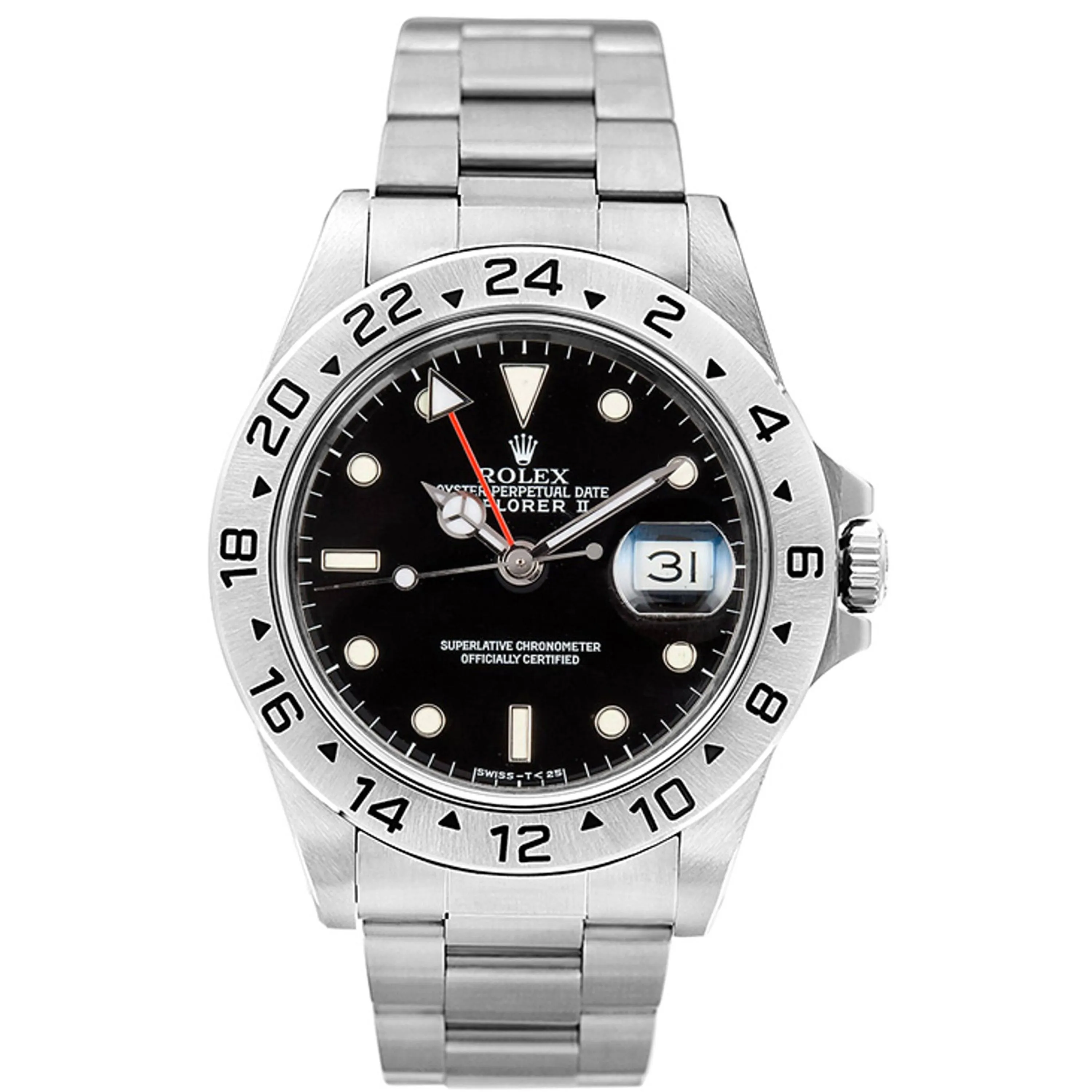 Rolex Explorer II Black Dial On Oyster Ref 16570
