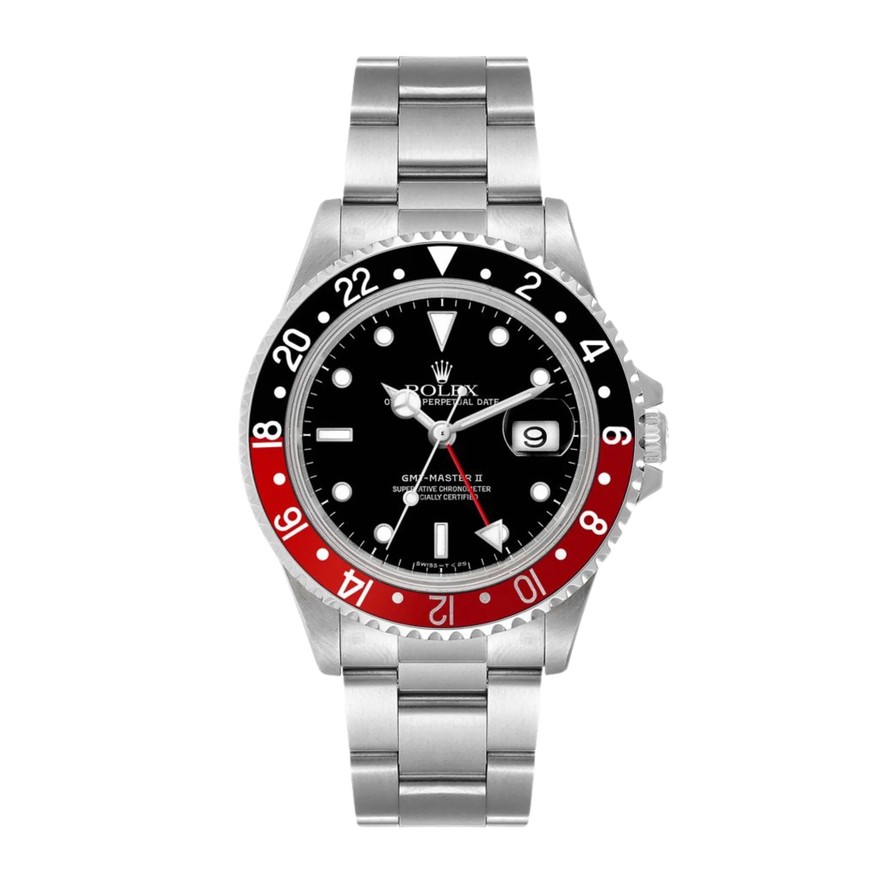 Rolex GMT-Master II Coke Black Dial on Oyster Ref 16710 with Papers 1996