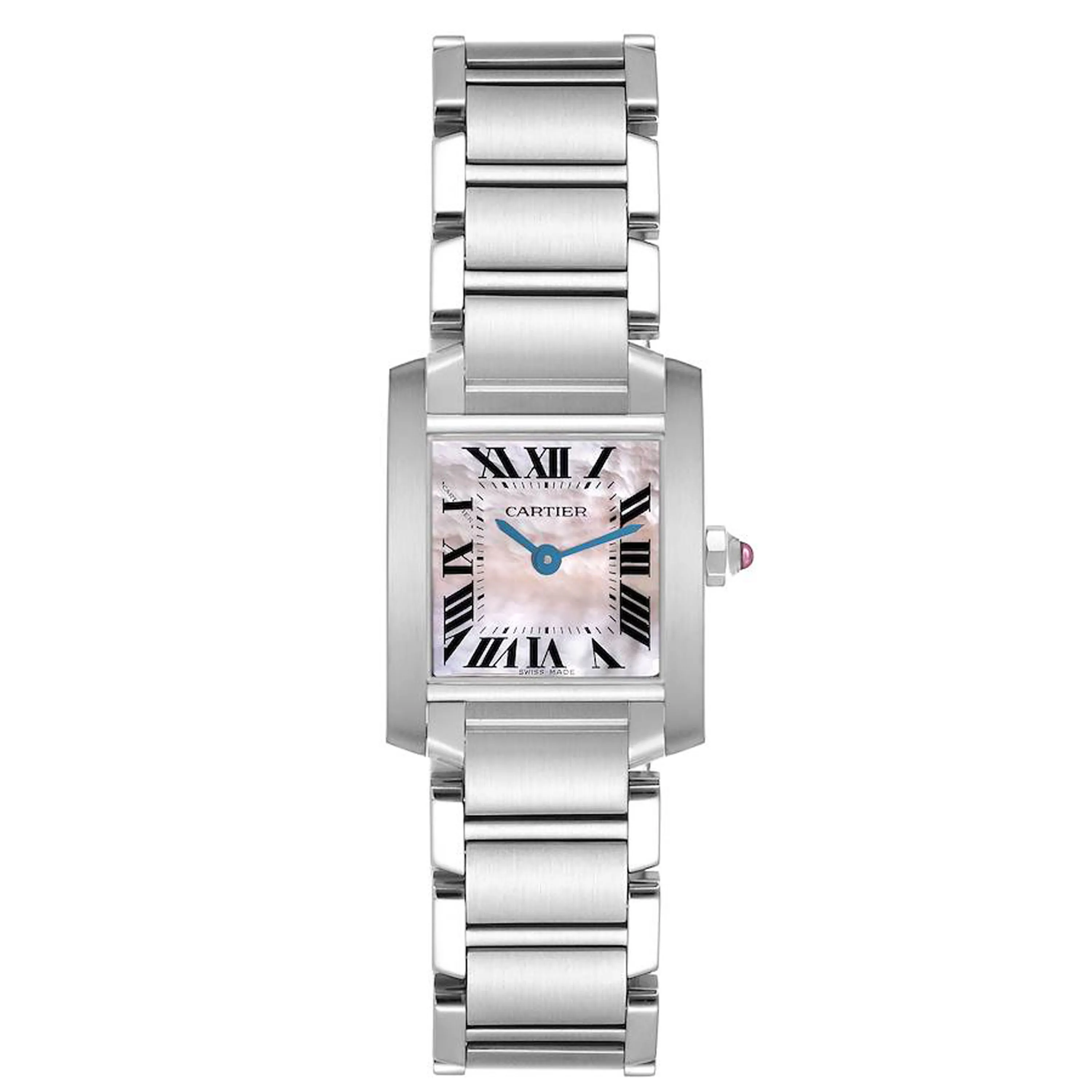 Cartier Tank Francaise Pink M.O.P Dial Ref 2384
