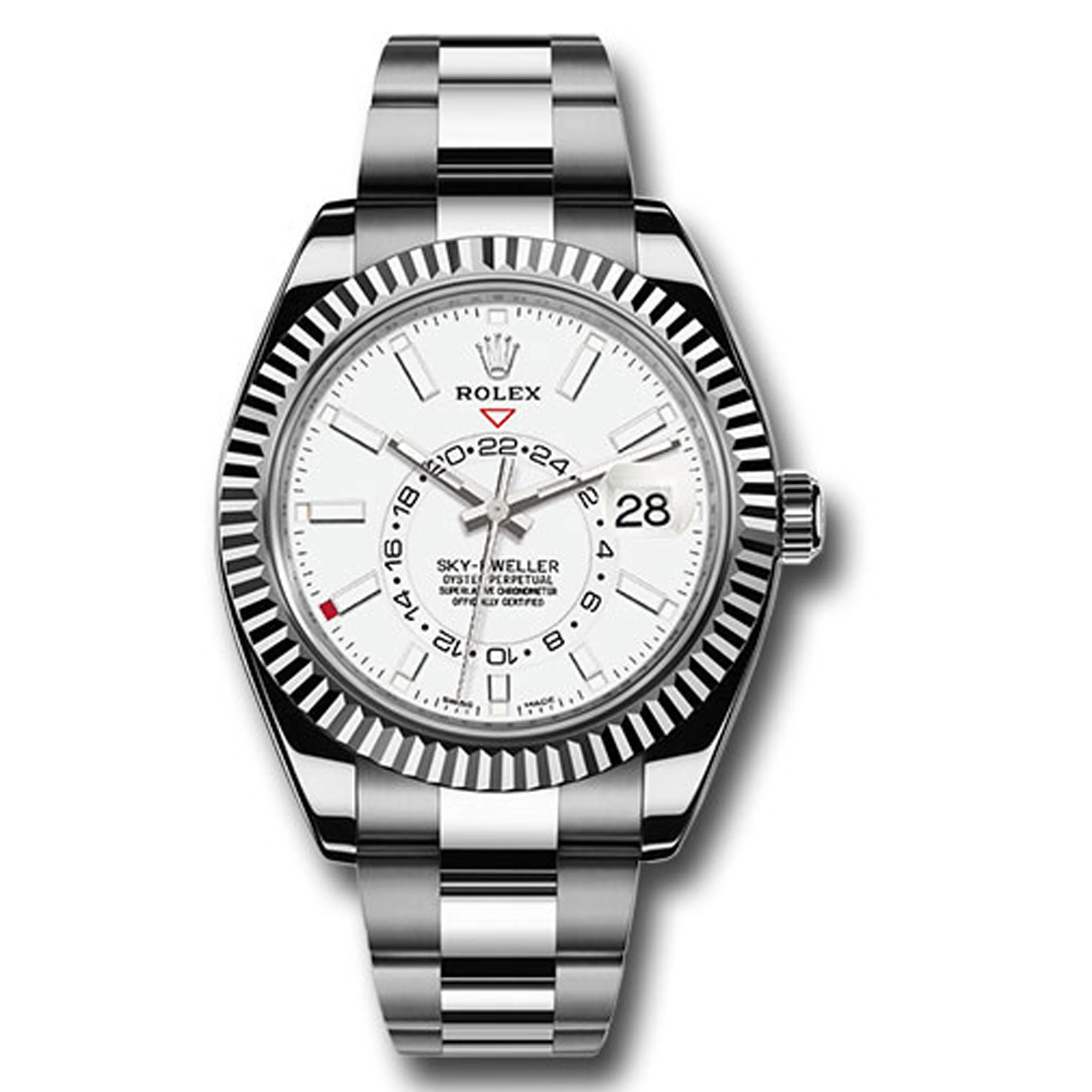Rolex SkyDweller White Dial on Oyster Ref 326934 with New Style Card White 2018