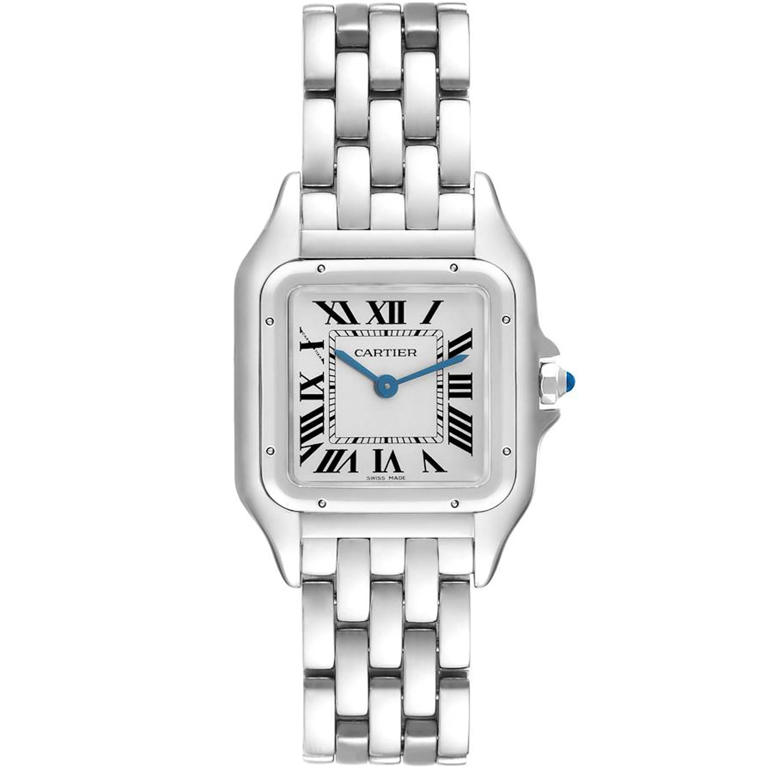 Cartier Panthere Midsize Silver Roman Dial on 5 Row Links