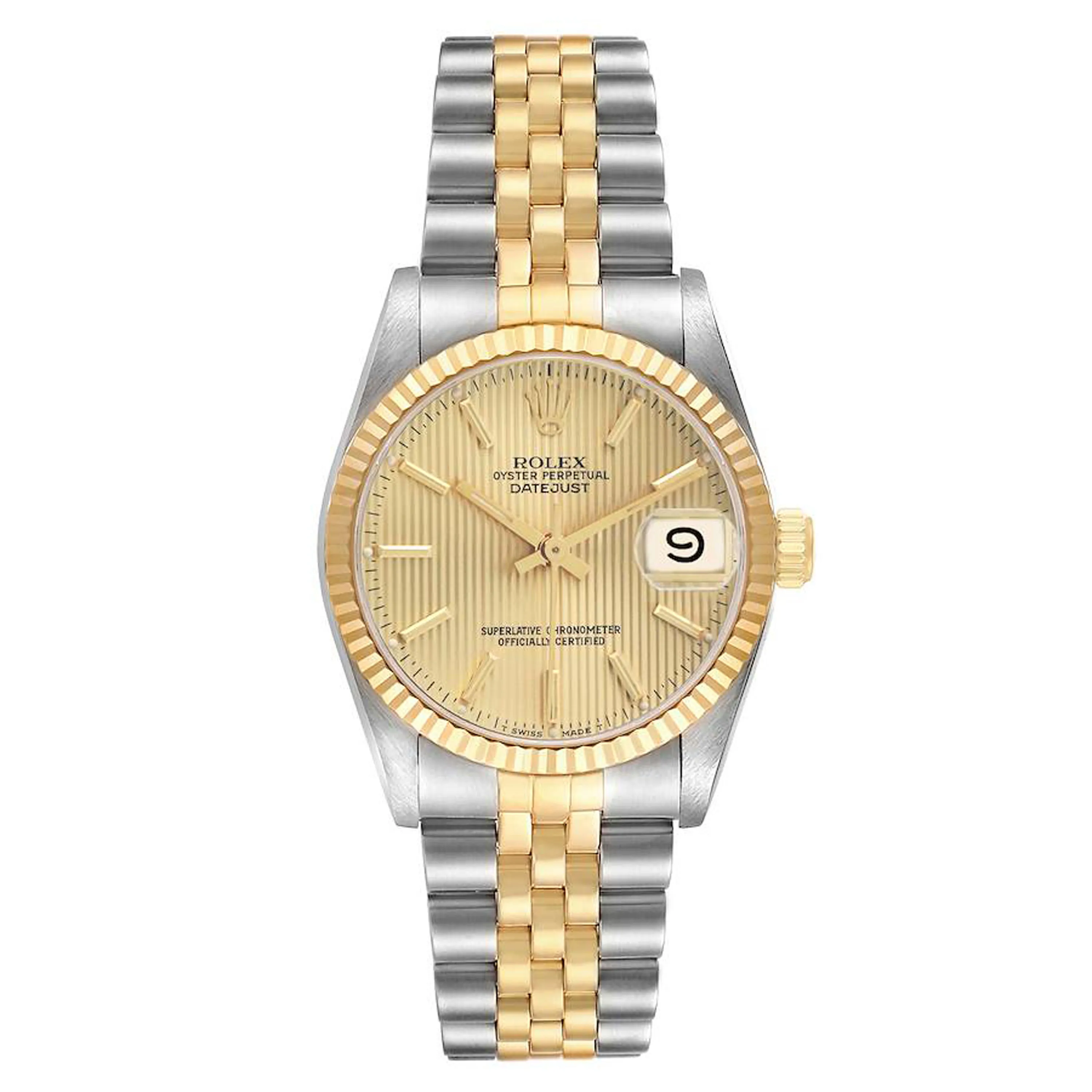 Rolex Datejust Champagne Tapestry Dial On Jubilee
