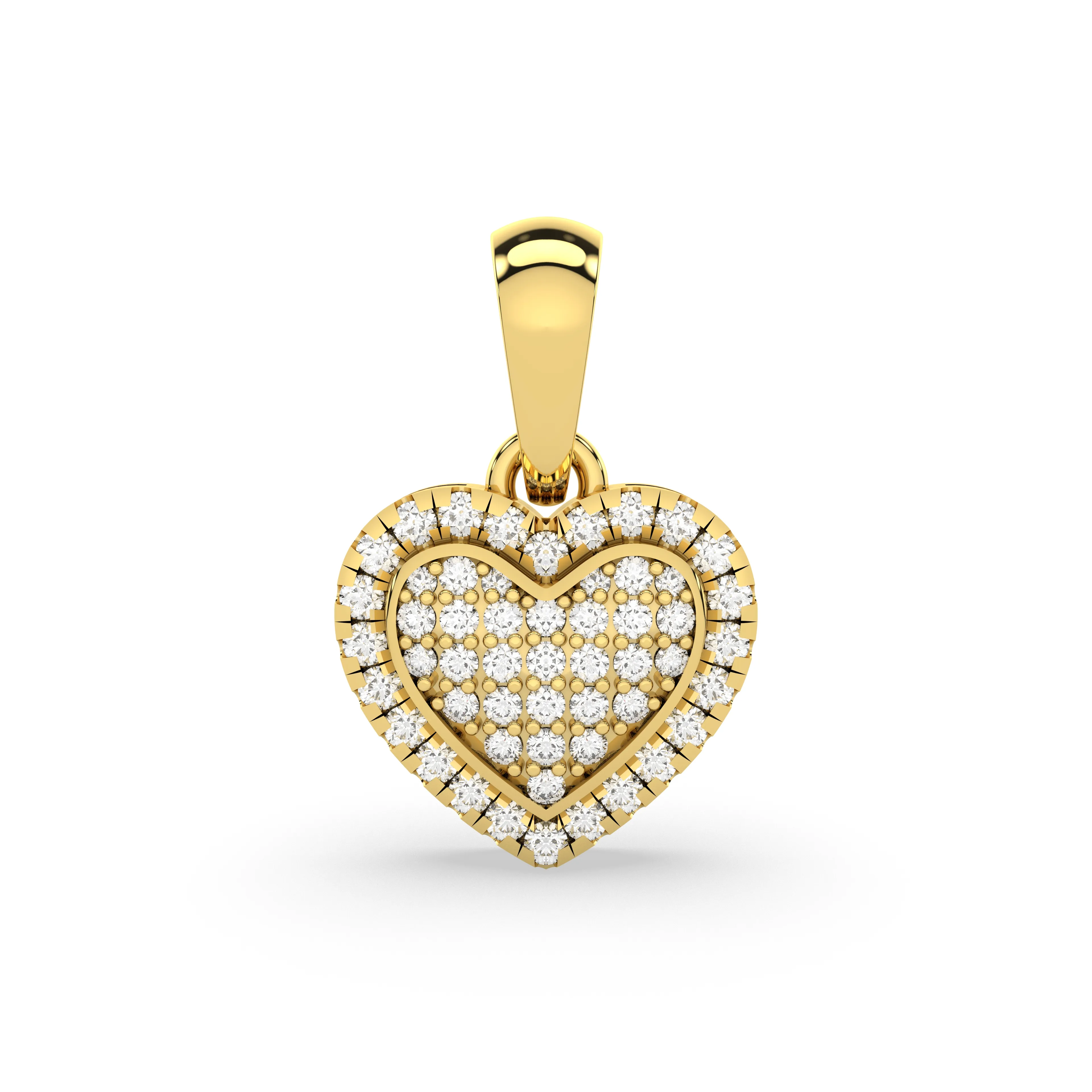 Mini Hearts Natural Diamond Pendant