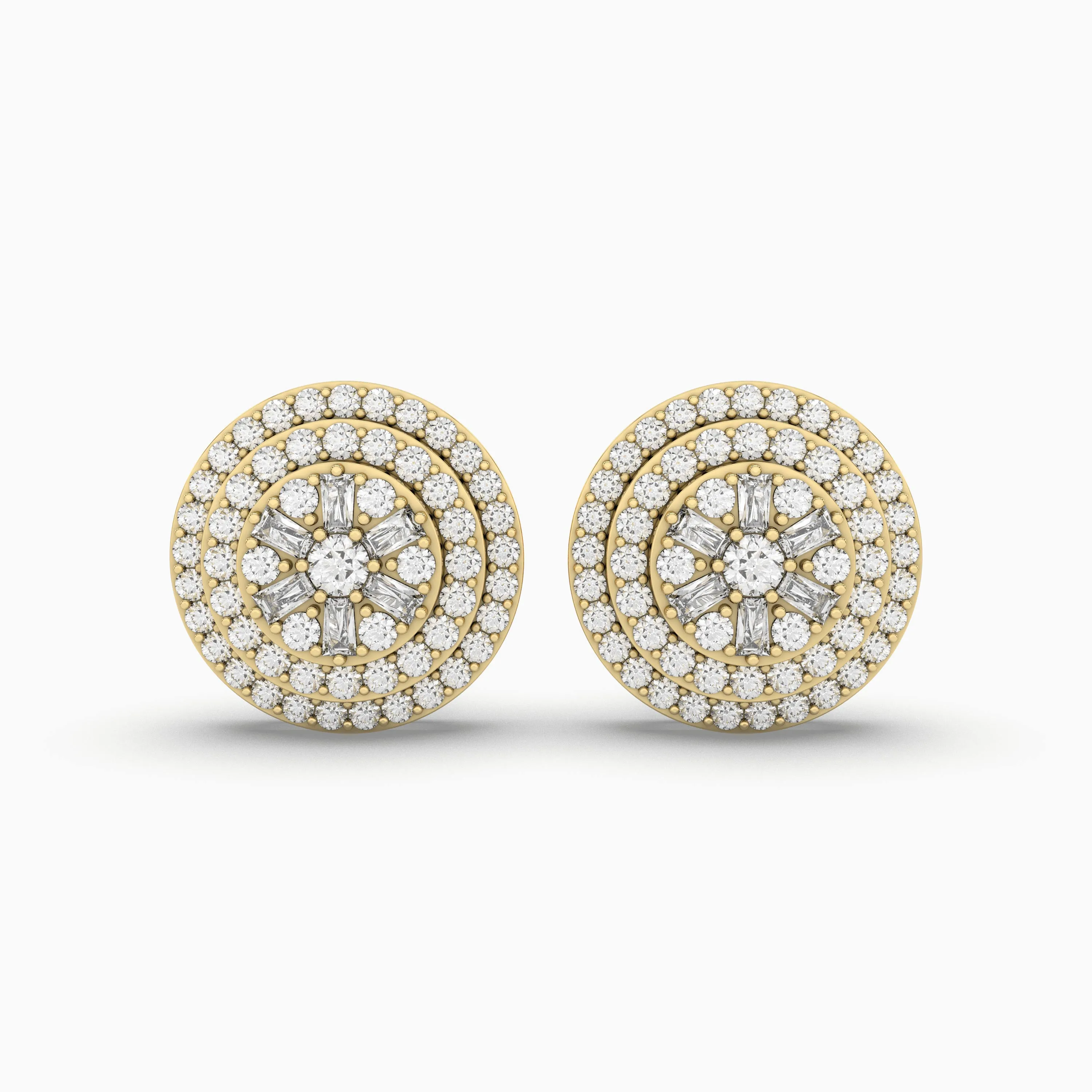 Classic Round Solitaire Stud Earrings