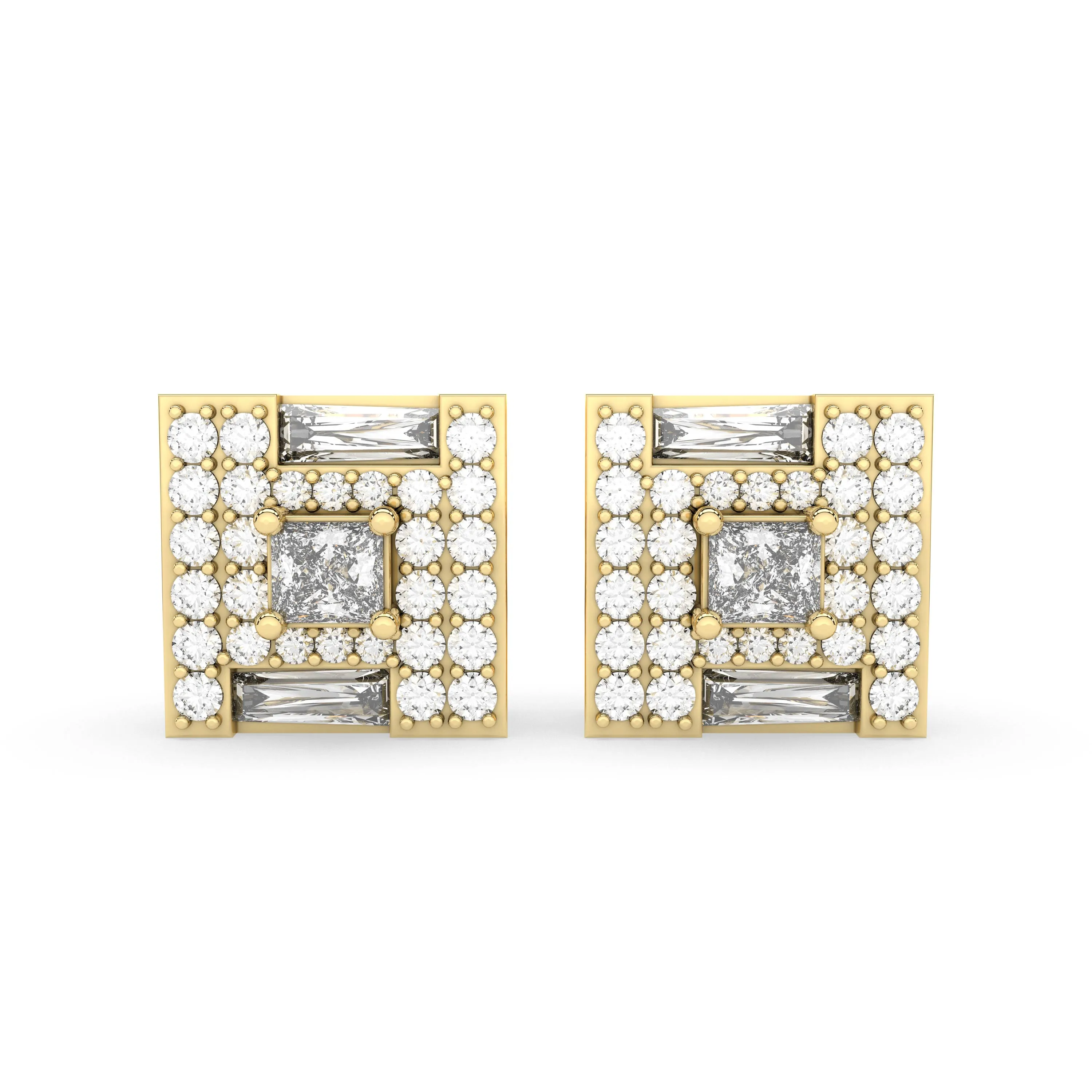 1.73 CT.T.W Natural Diamond Earrings