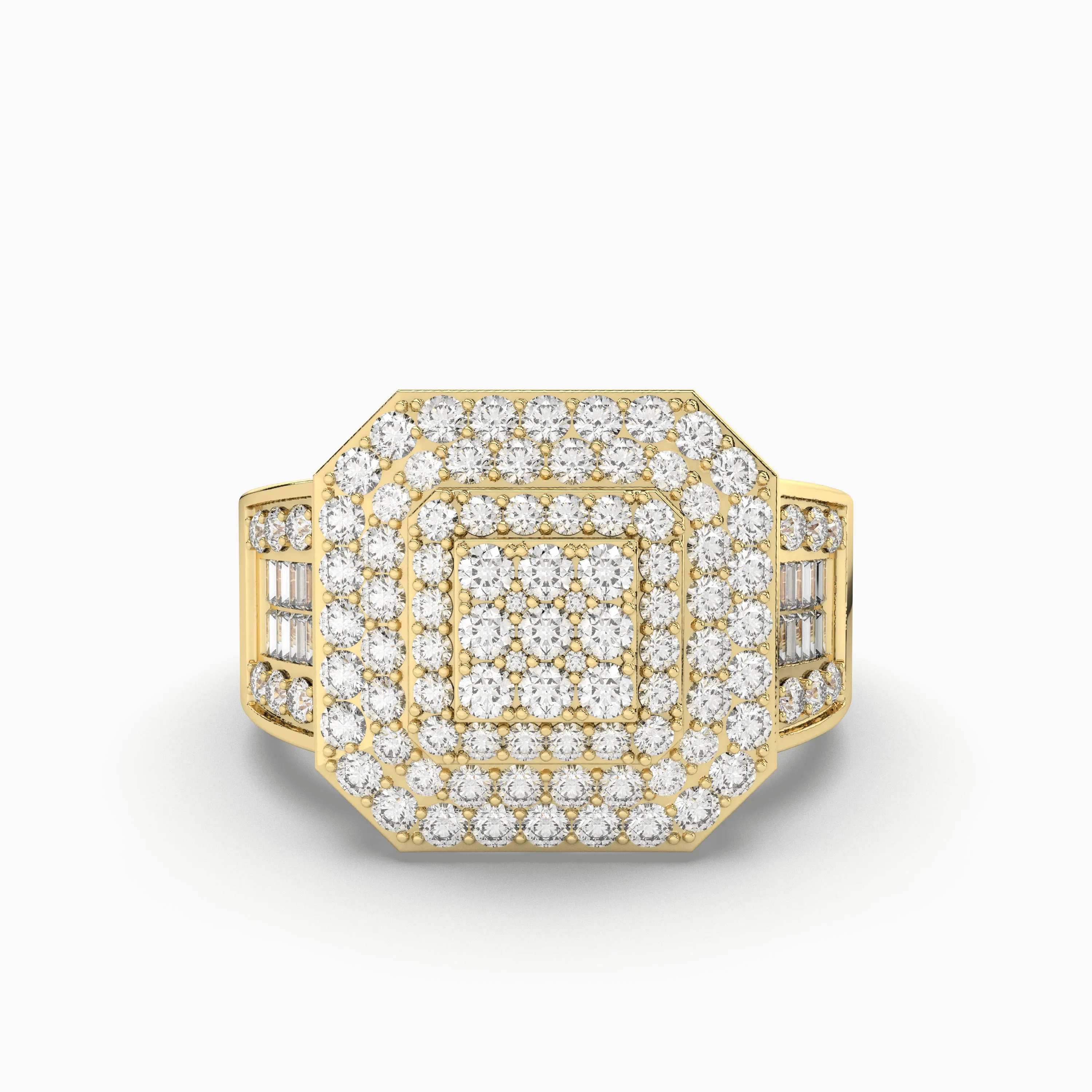 Natural Diamond Cluster Ring