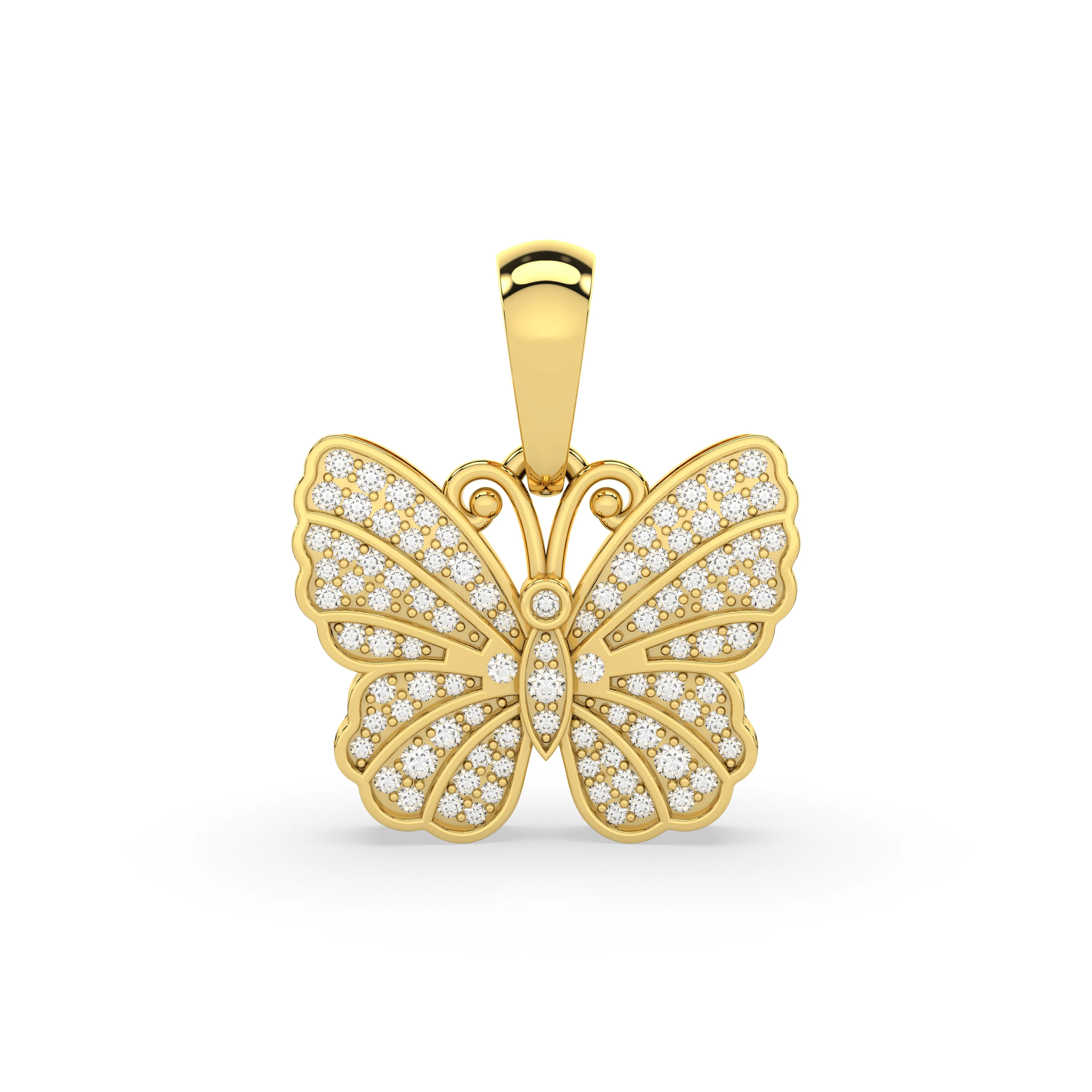 Crystal Butterfly Pendant For Women