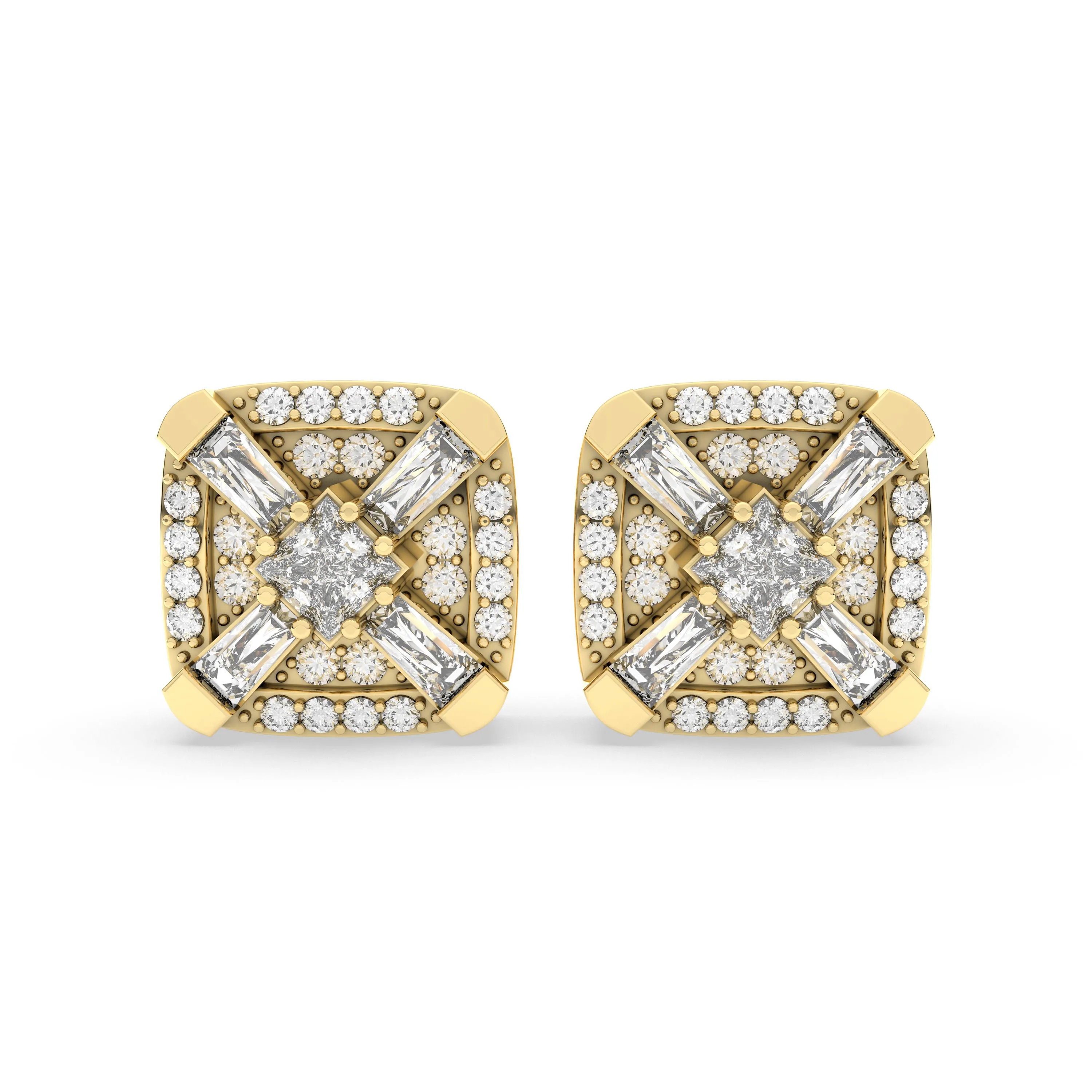 2.92 CT.T.W Natural Diamond Earrings