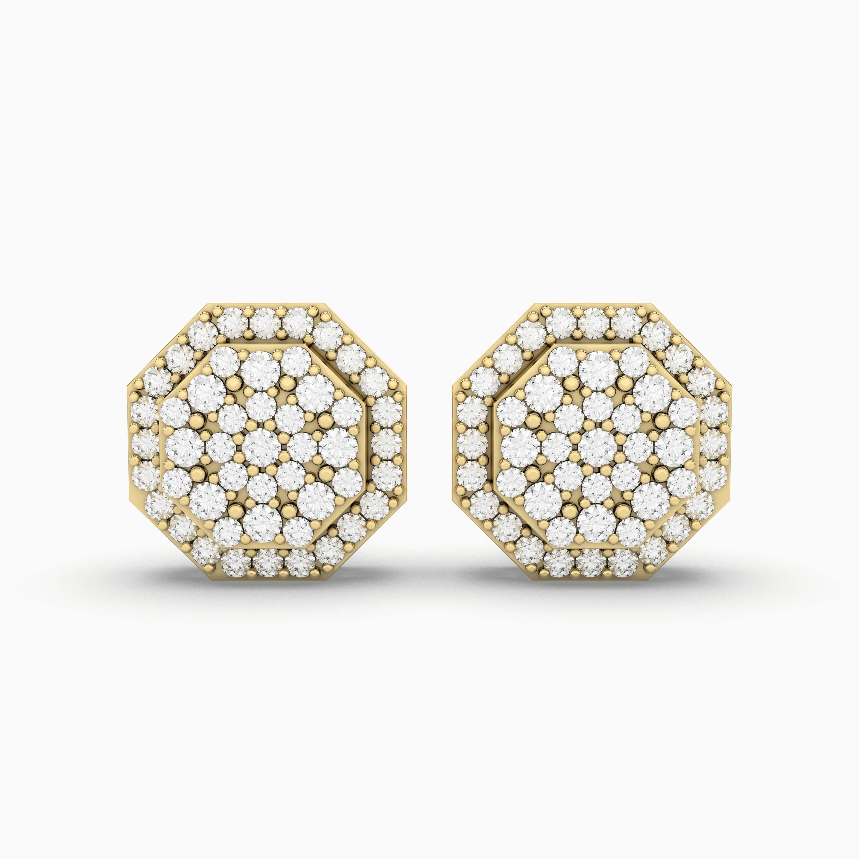 Natural Diamond Dainty Stud Earrings For Womens
