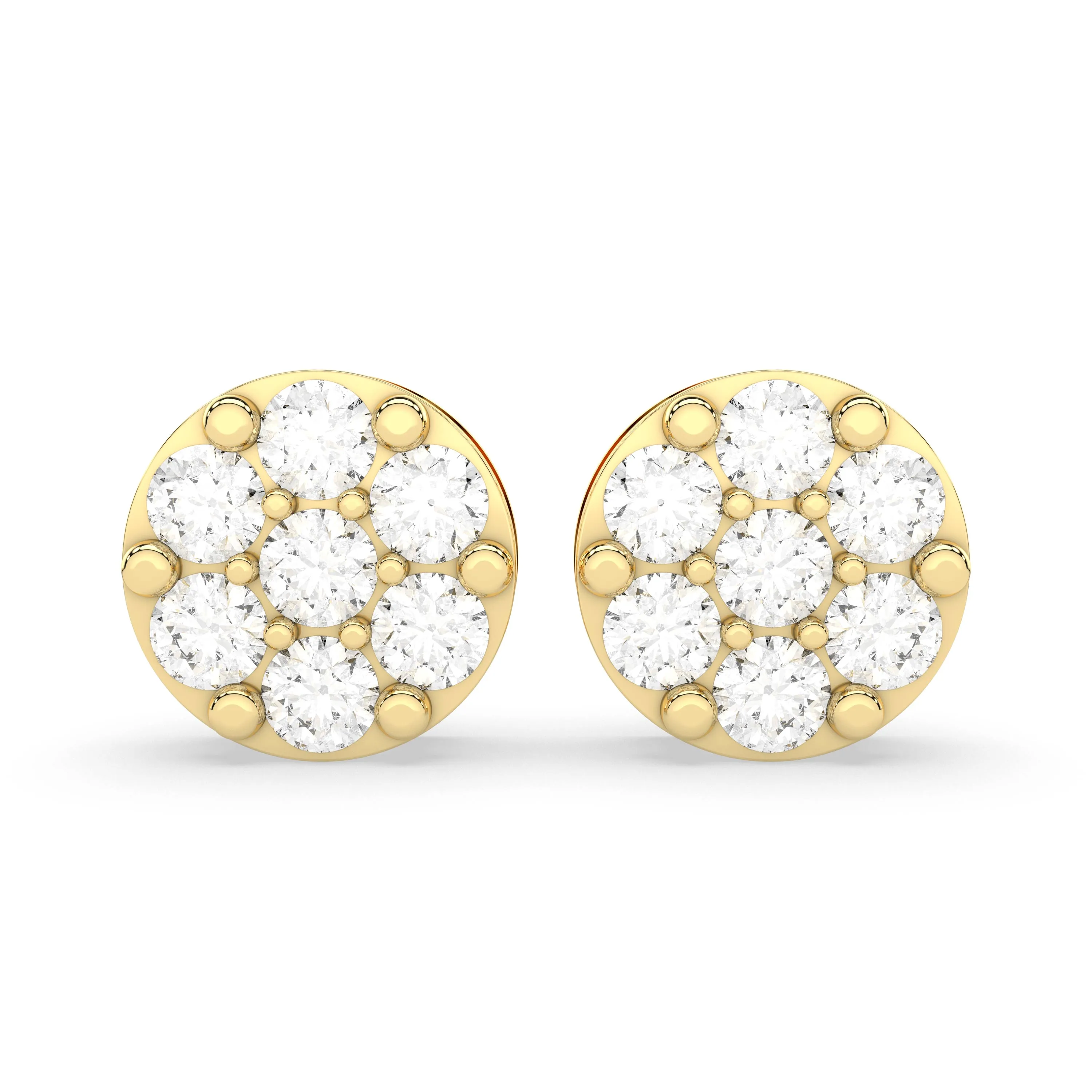 Radiant Halo Lab Grown Diamond Stud Earrings