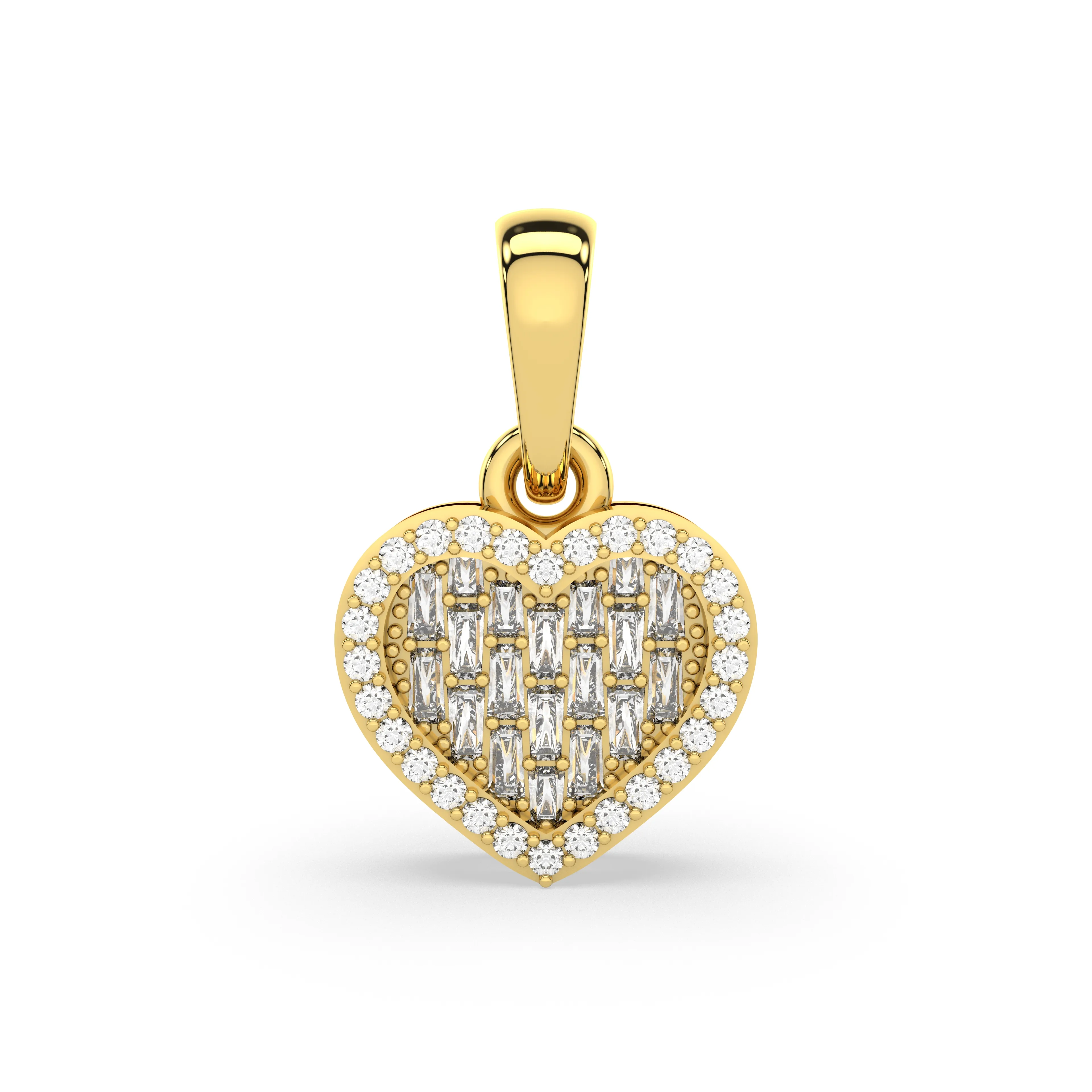 Mini Hearts Natural Diamond Pendant For Women