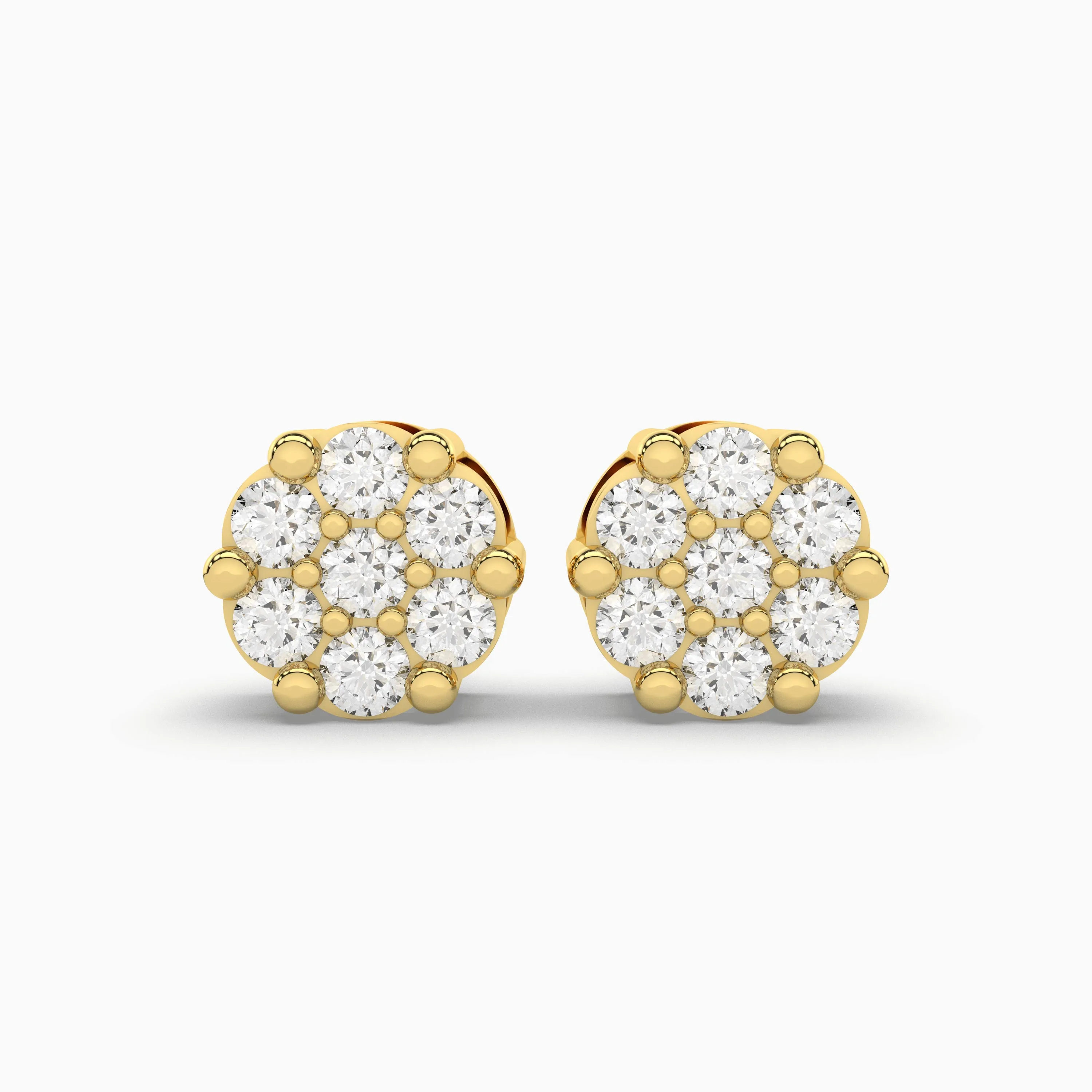 Radiant Bloom Natural Diamond Earrings