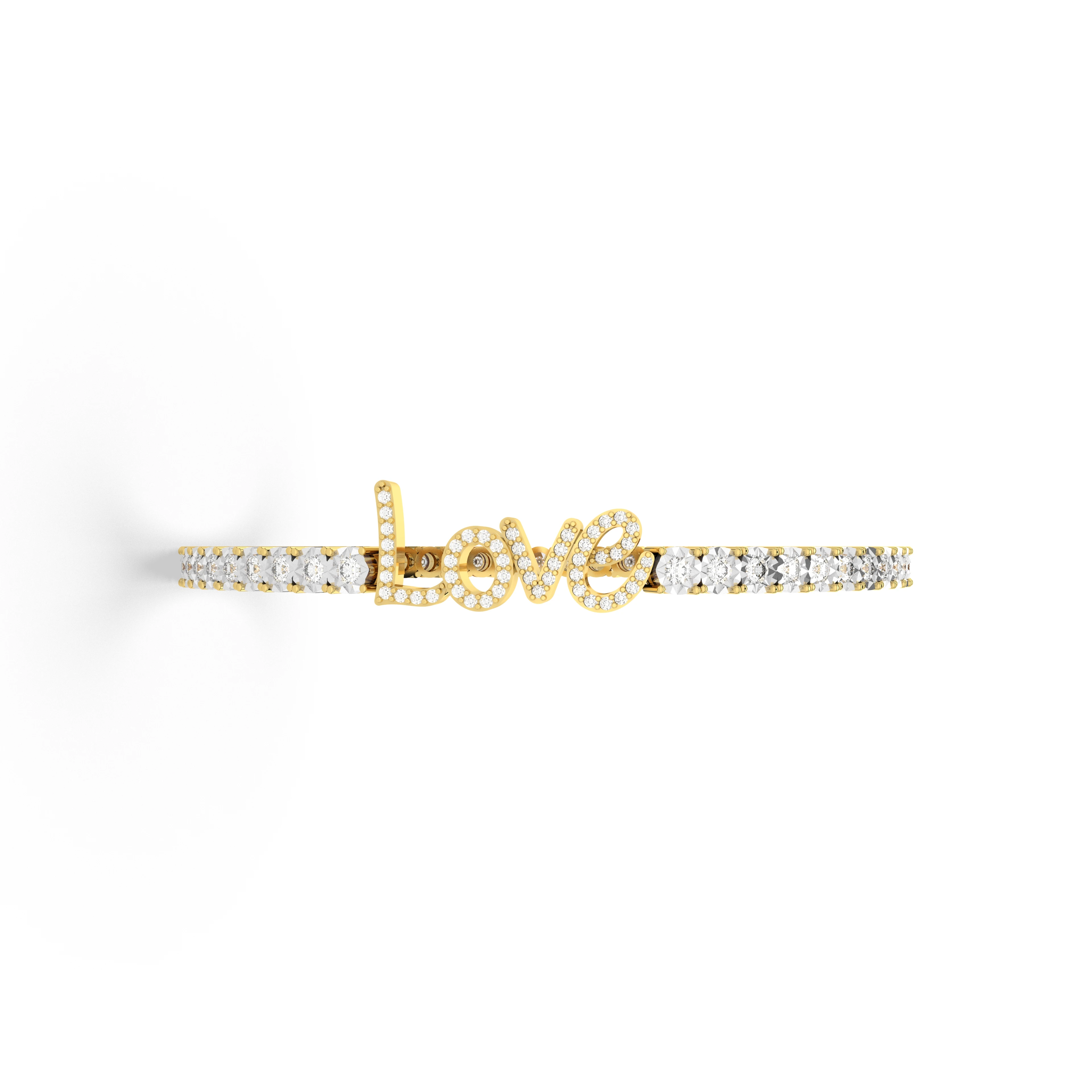 Natural Diamond "Love" Tennis Bracelet
