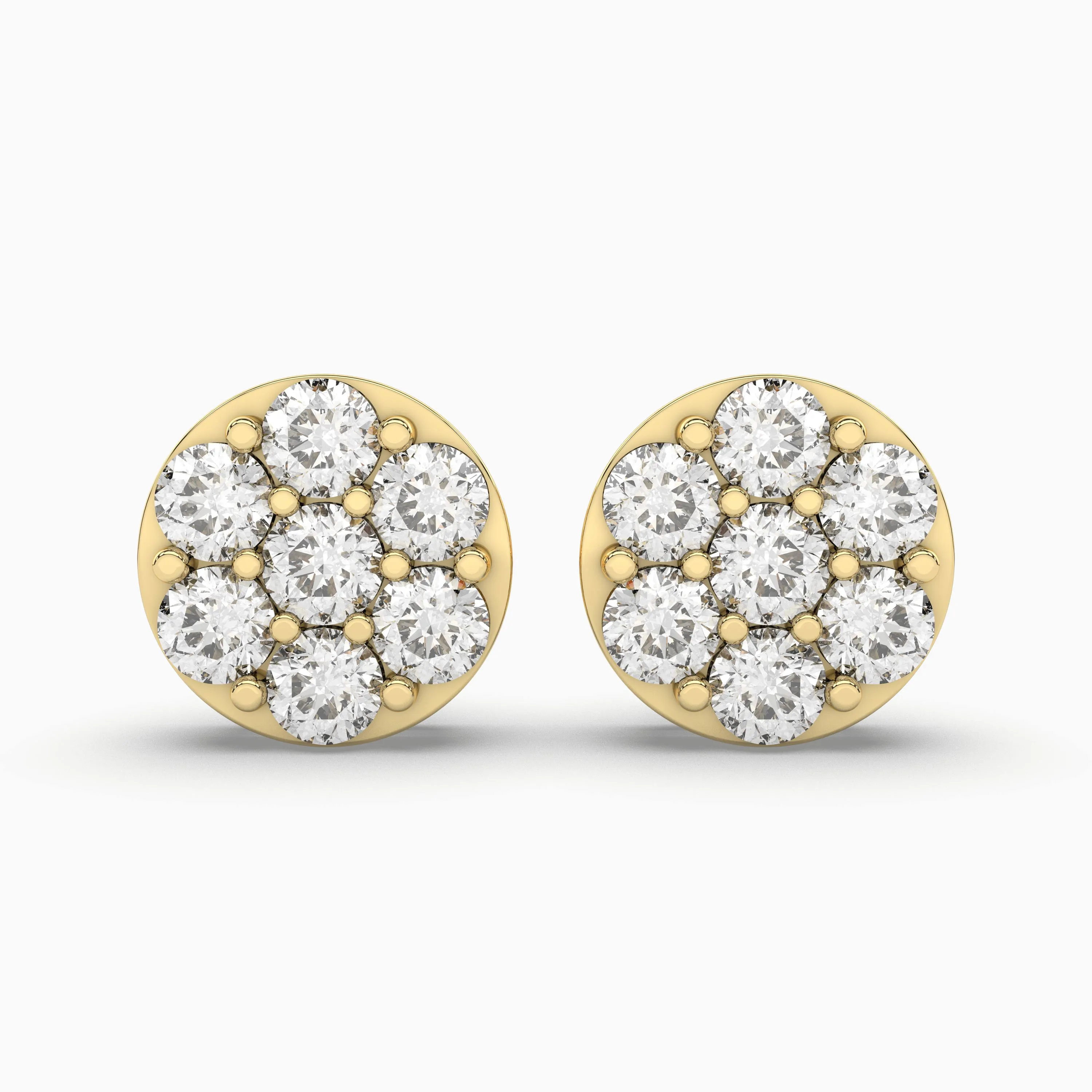 Round And Round Natural Diamond 2.87 CT.T.W Stud Earring