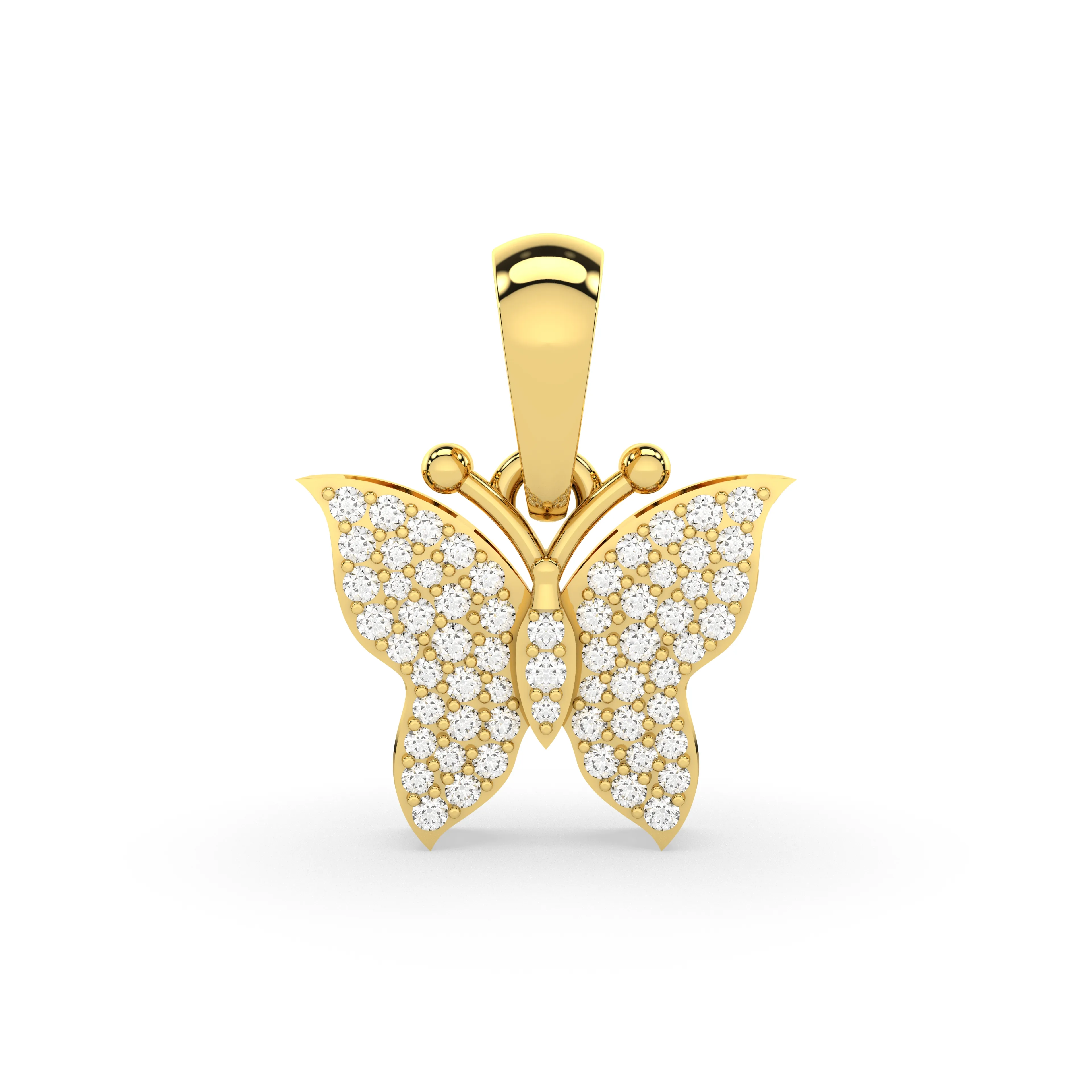 Natural Diamond Butterfly Pendant