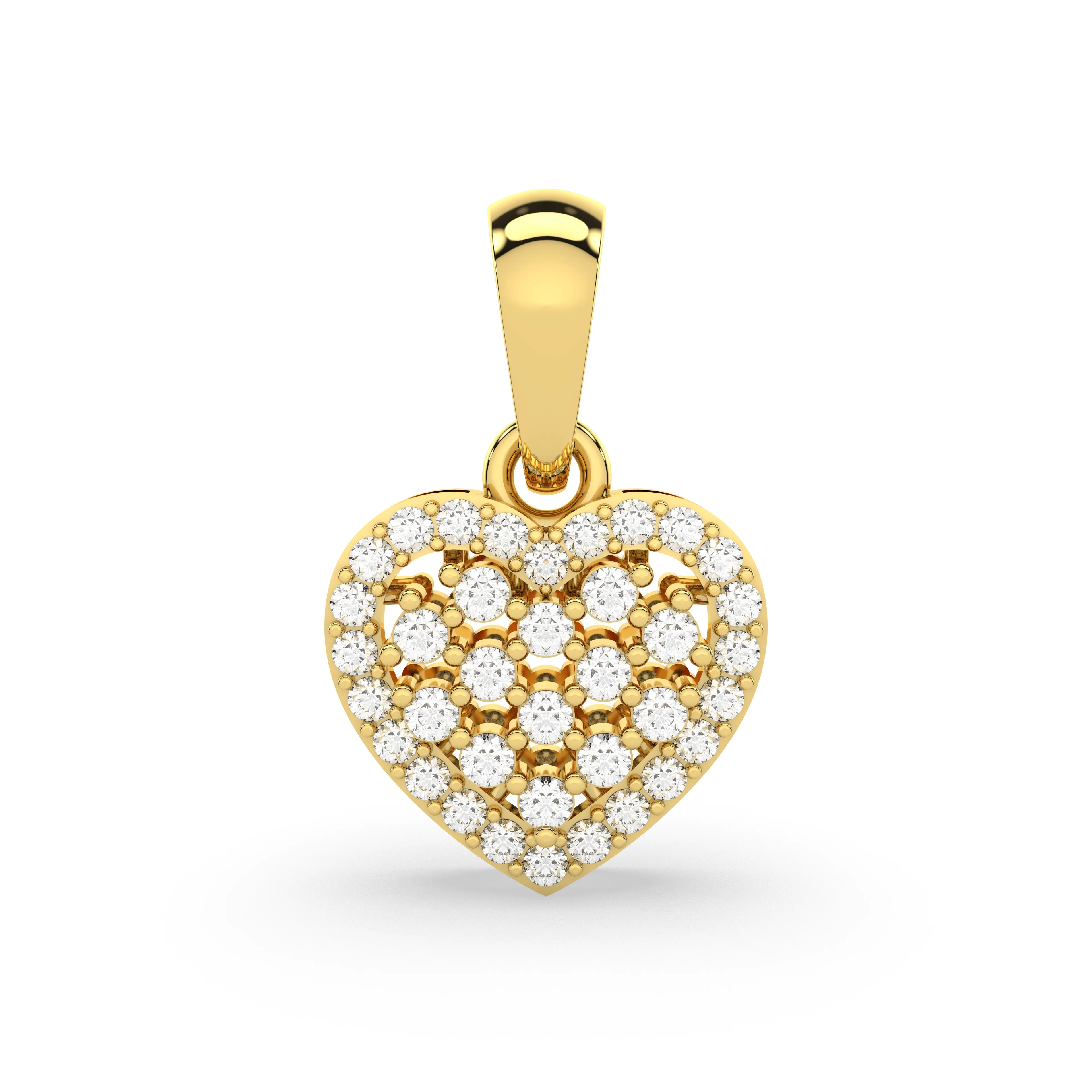 Pave Cubic Heart Pendant