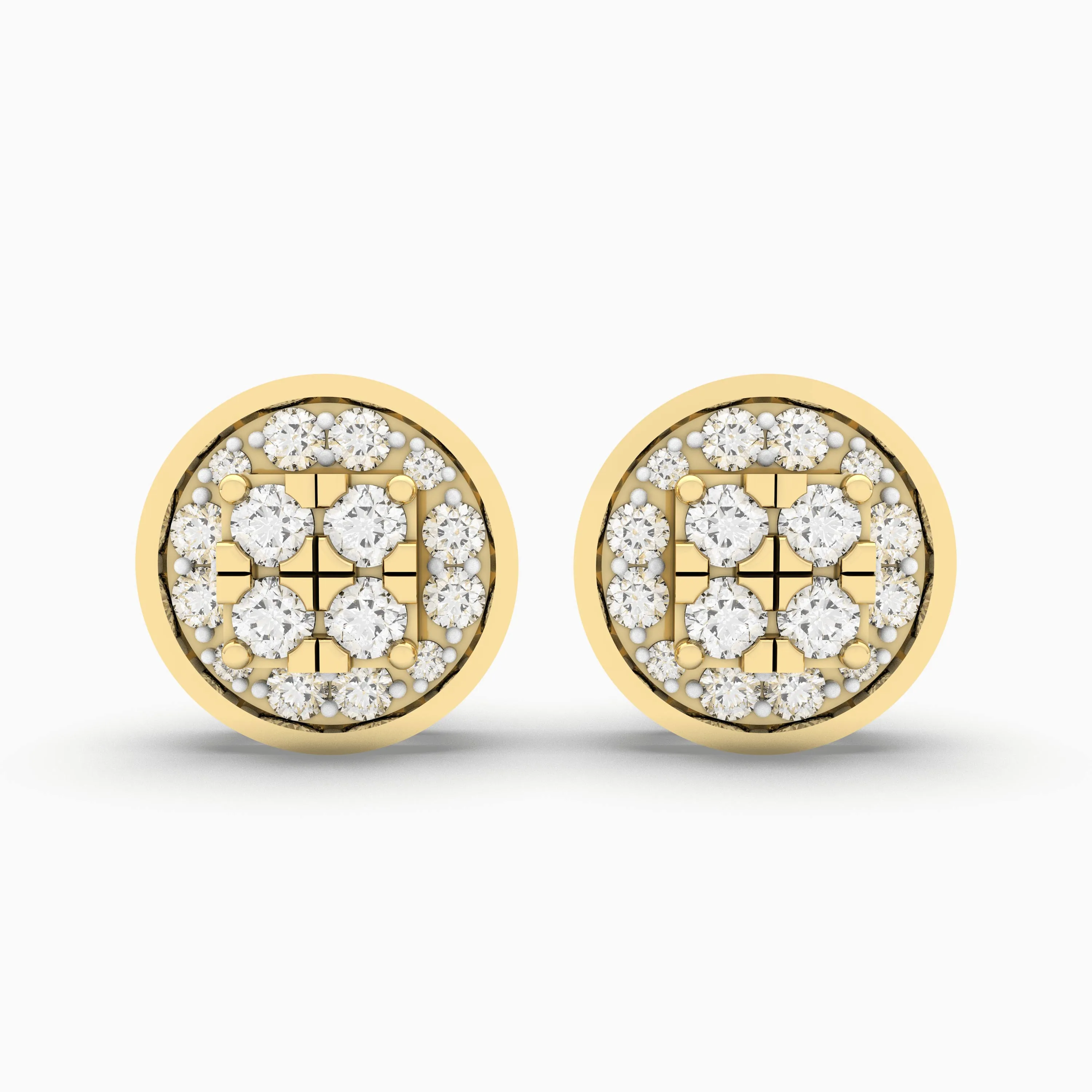 0.25 CT.T.W Gold Round Natural Diamond Stud Earring