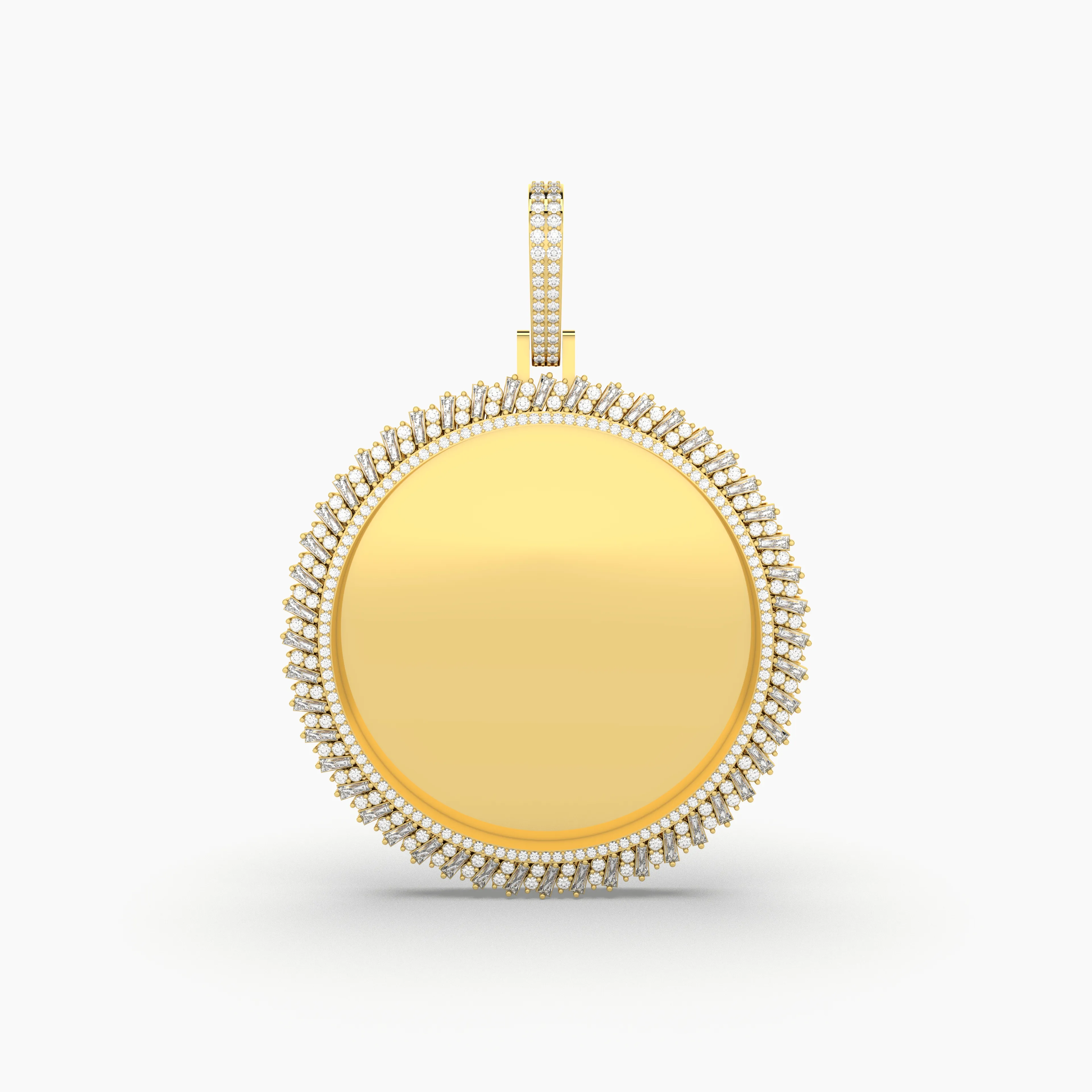 Natural Round Diamond Memory Or Picture Pendant