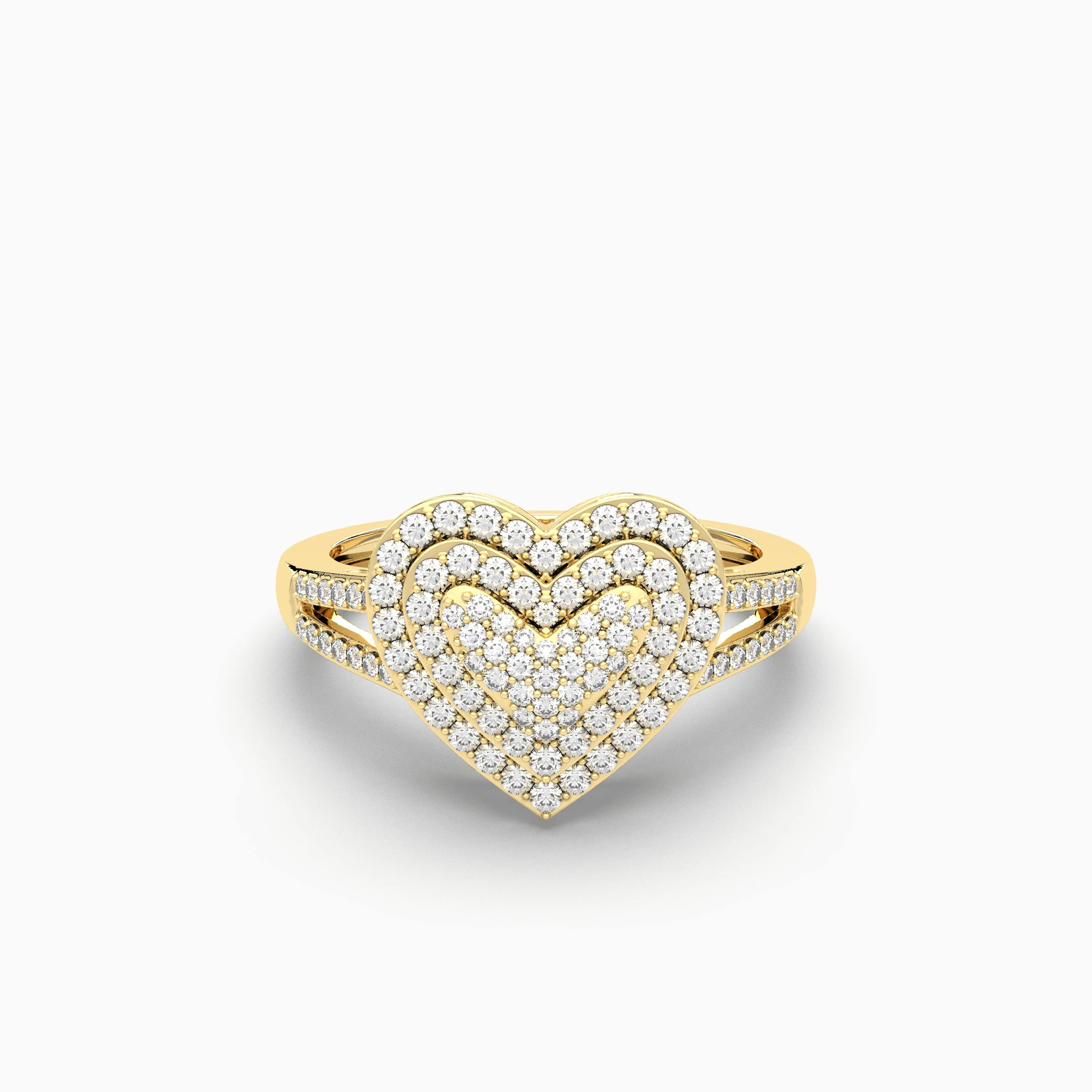 Promise Heart Shape Natural Diamond Engagement Ring