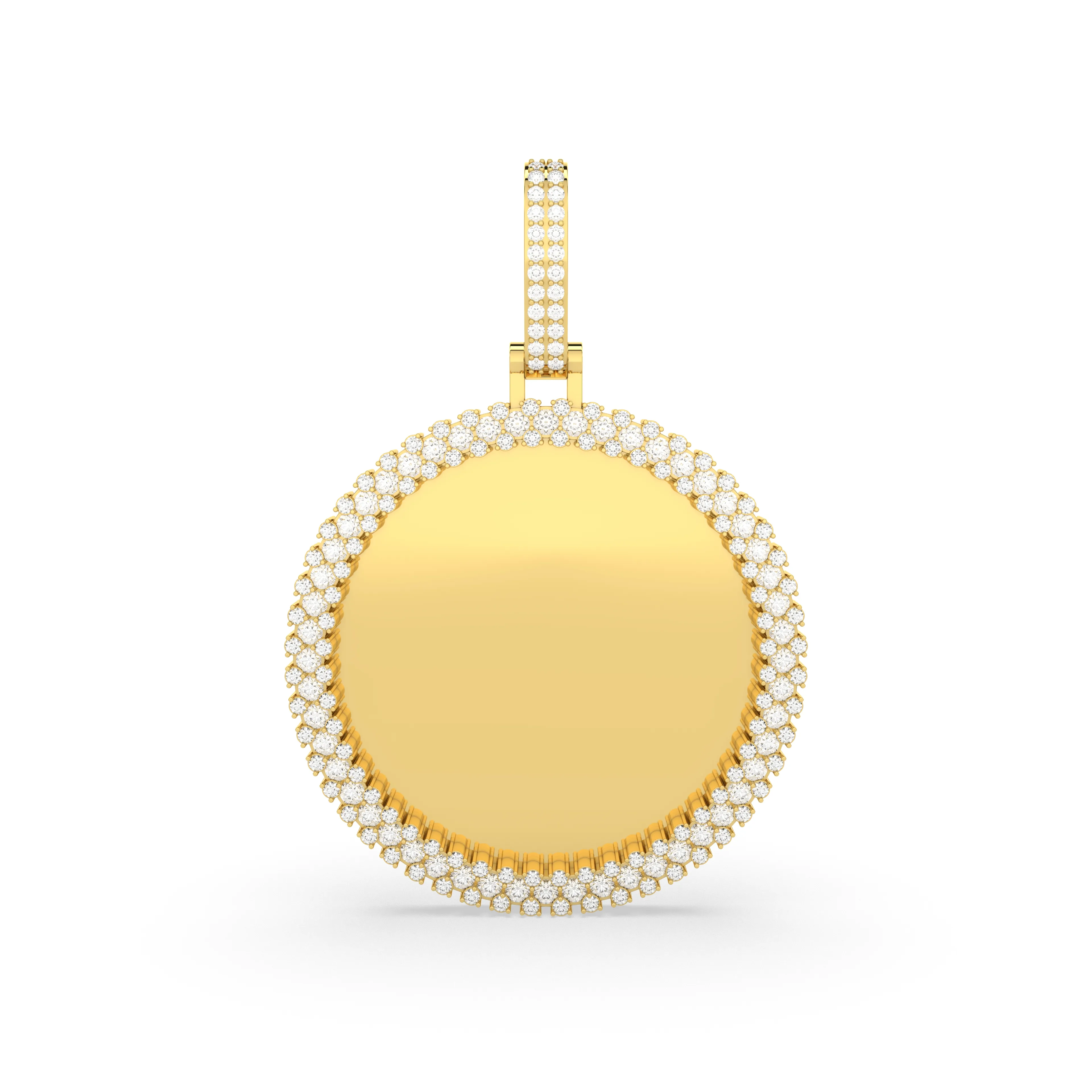 Iced-Out Medallion Memorial Picture Pendant