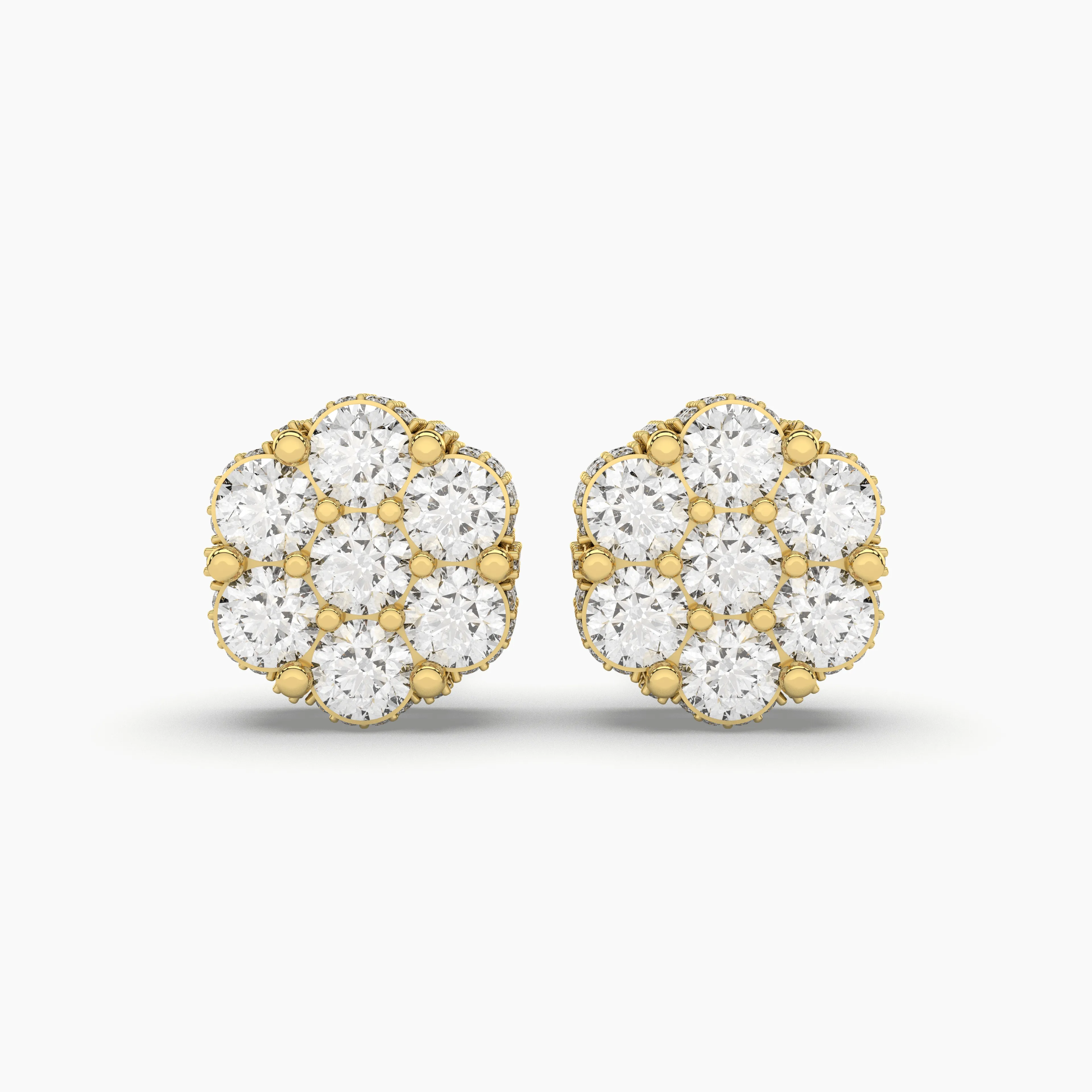 Classic Stud Natural Diamond Earrings For Unisex
