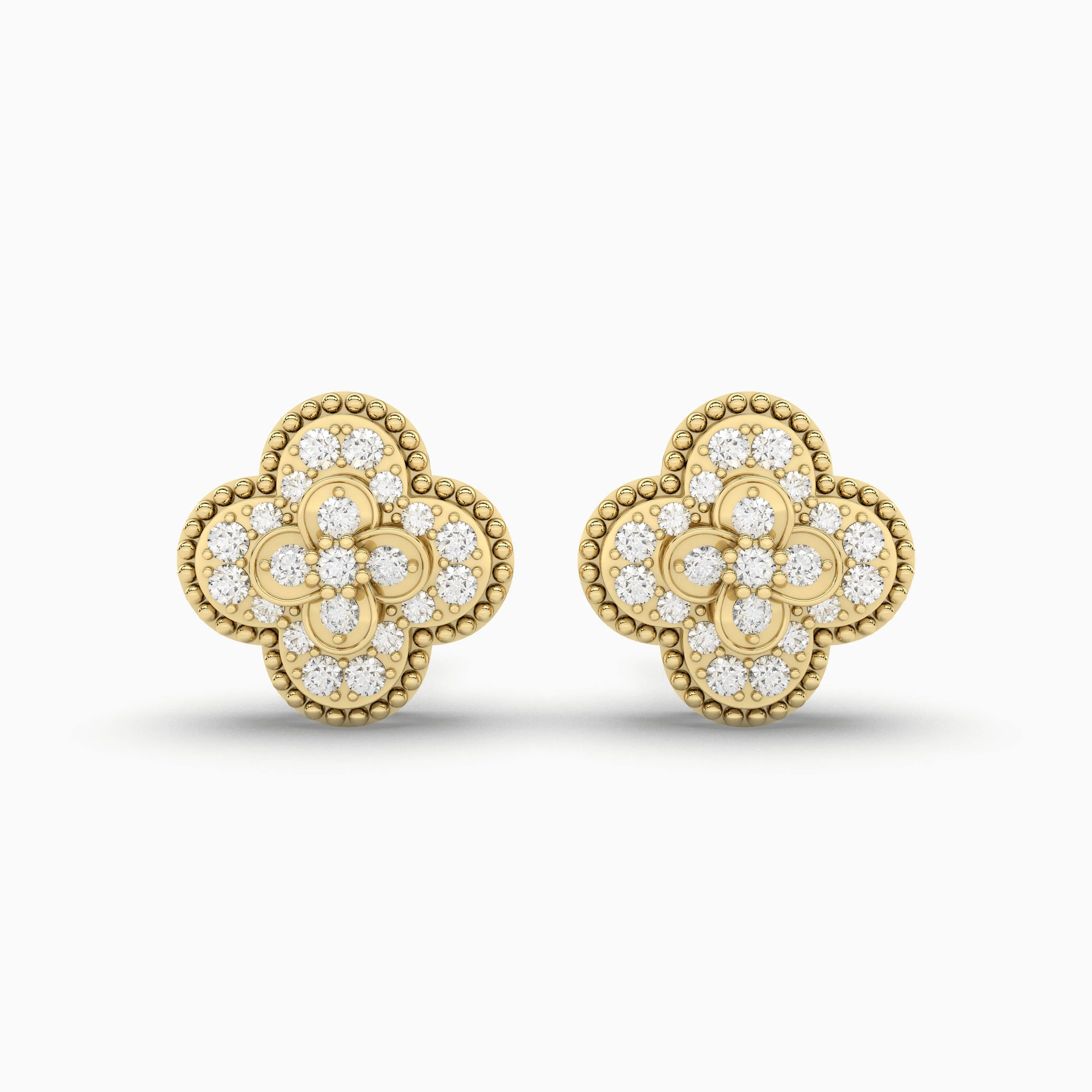 Dazzling Round Natural Diamond 0.16 CT Stud Earrings For Womens