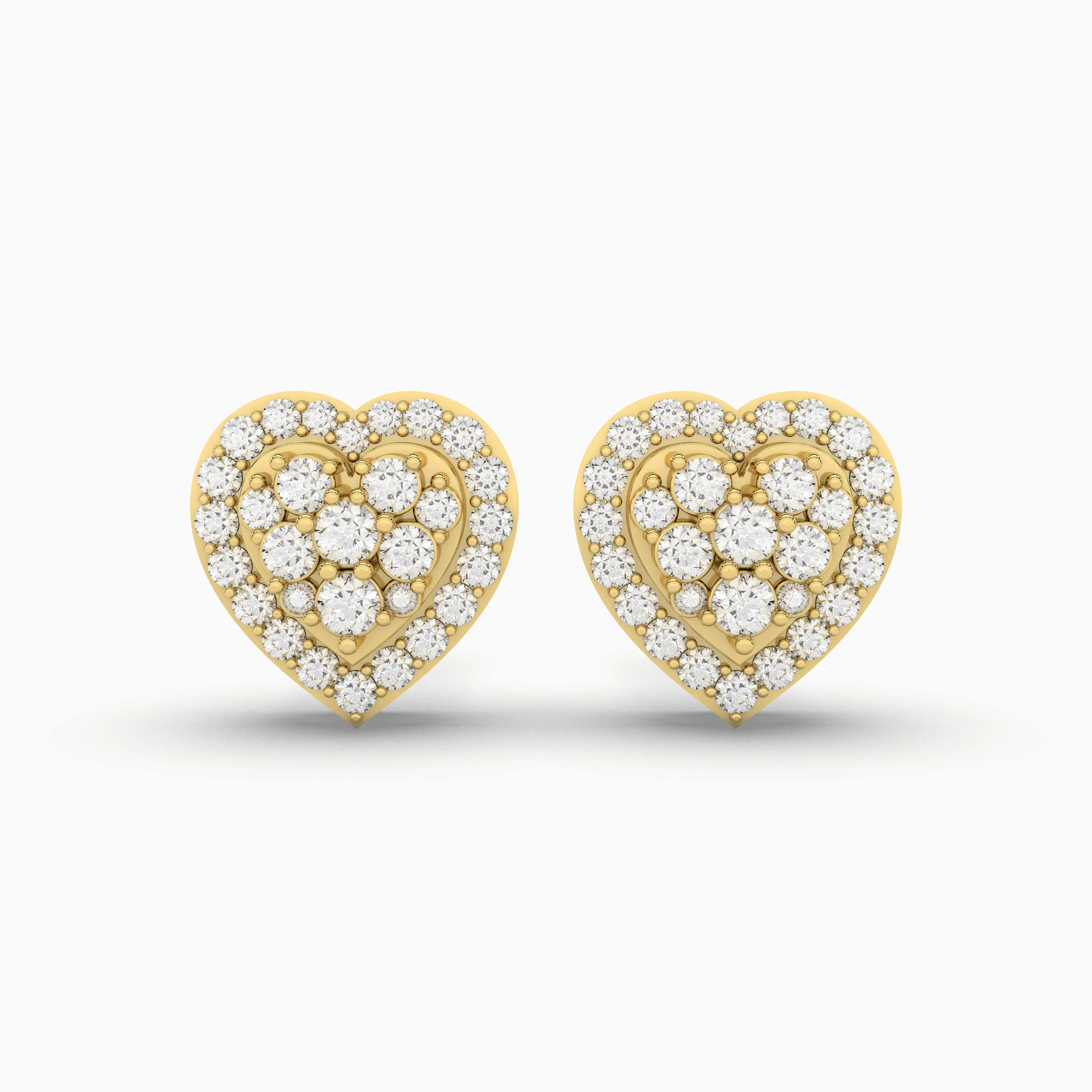 The Fiducia Heart Stud Earrings