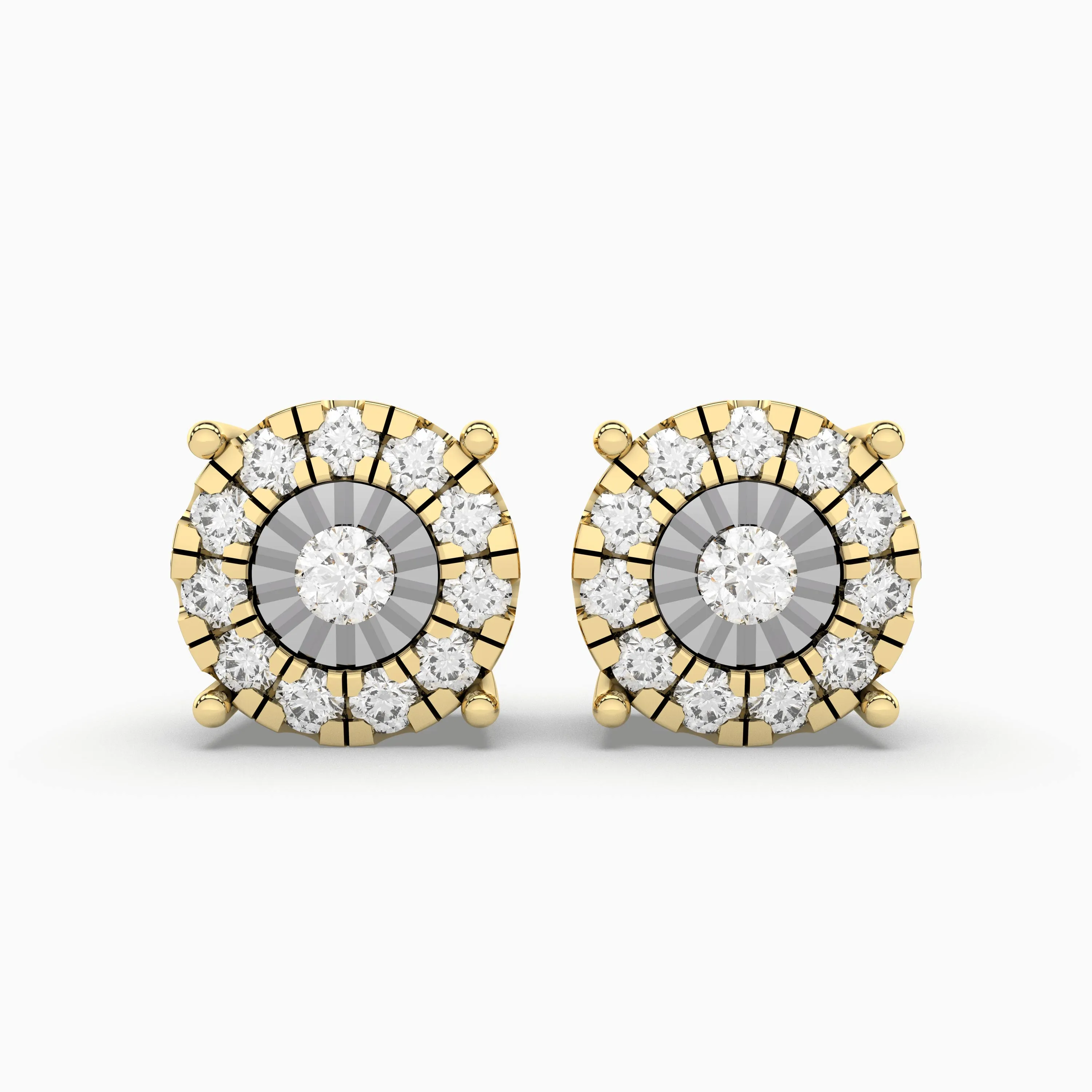 Mens Natural Diamond Ear Stud Earring