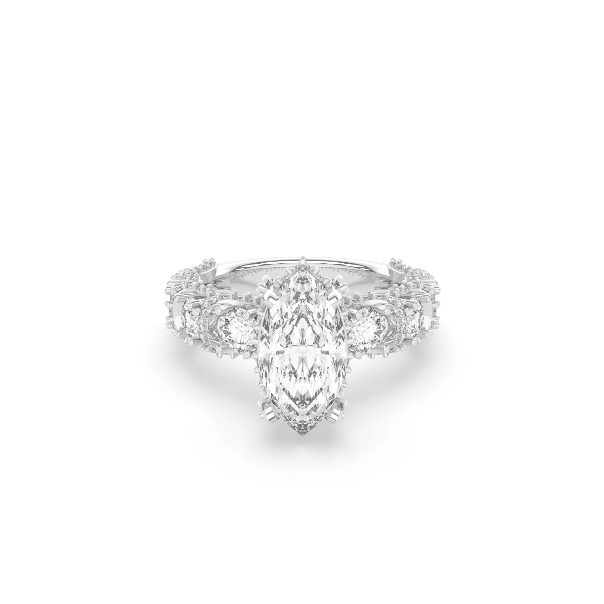 Marquise-Cut Lab Grown Diamond Or Engagement Ring