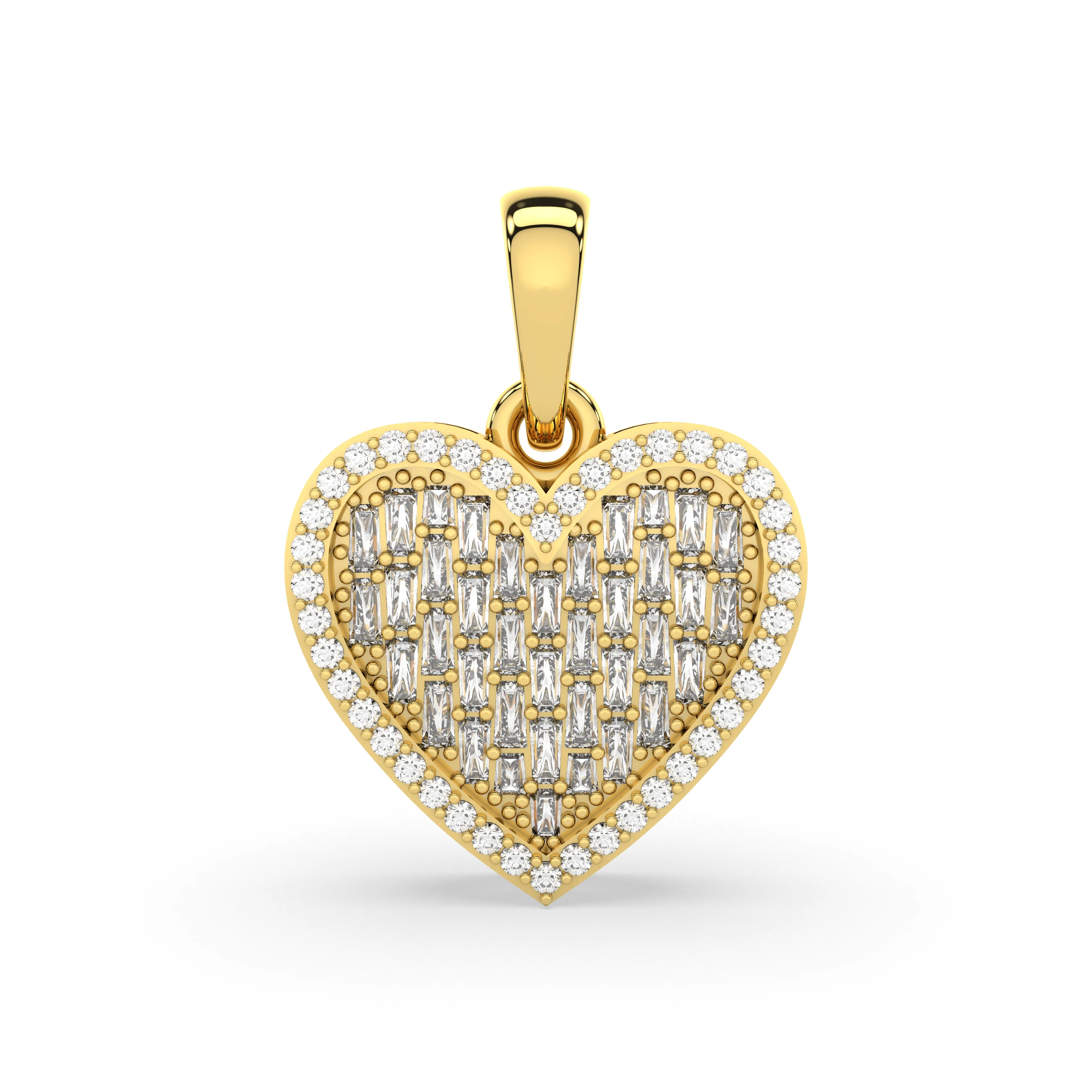 Sparkling Natural Diamond Heart Pendant