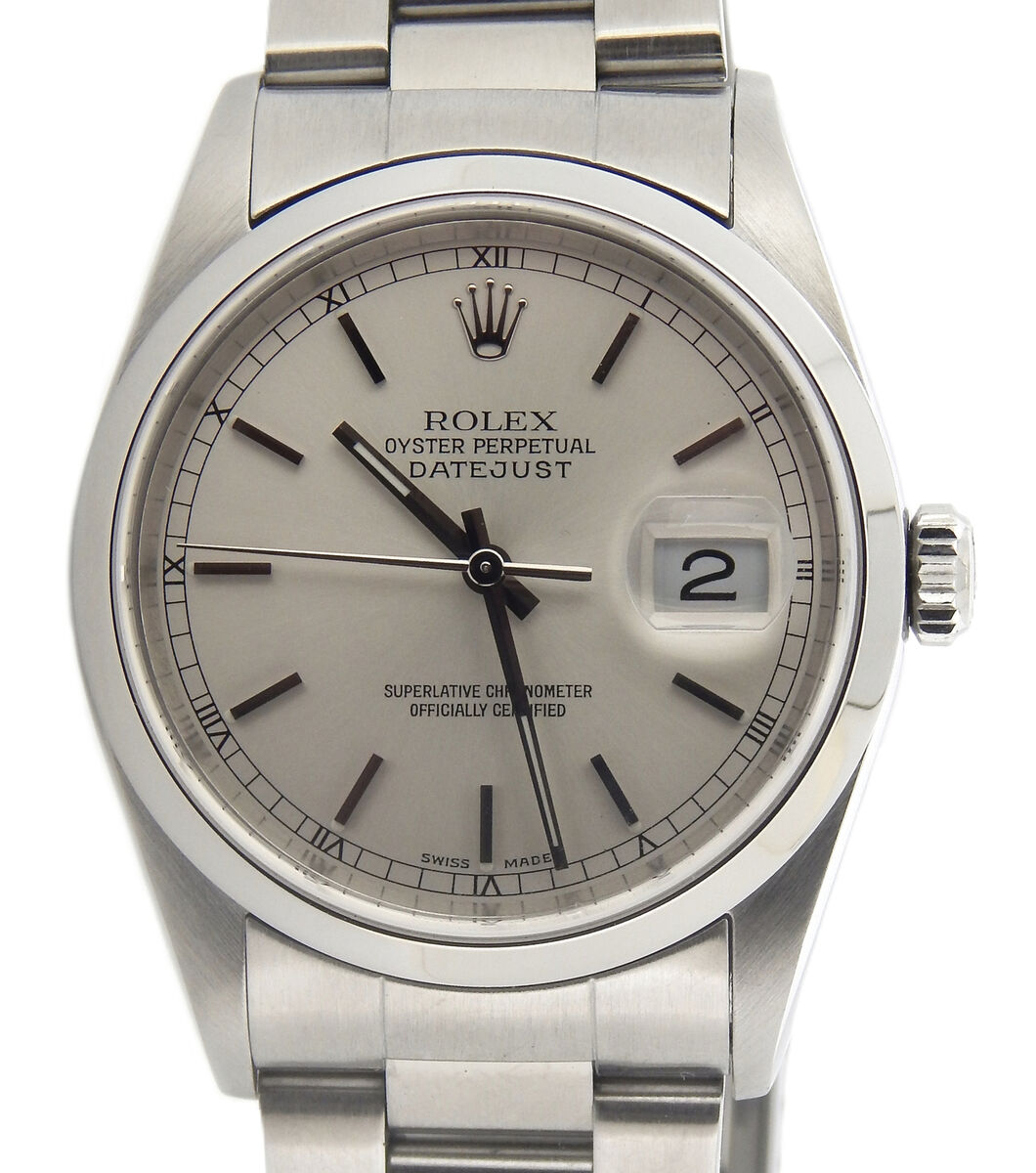 Rolex Datejust Silver Dial on Oyster Ref. 16200 Papers 2005