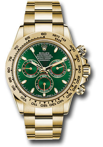Rolex Daytona Green Stick Dial on Oyster Ref. 116508 Card 2018
